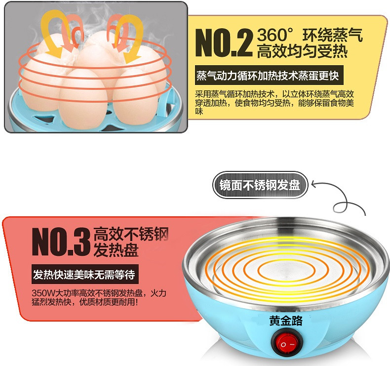 nồi hấp elmich Trứng hấp gia dụng đa chức năng, thép không gỉ tự động tắt trứng hấp hai lớp ca nấu mì đa năng lock&lock
