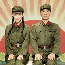 Red Guards Costume Fang Huahua Costume Men And Womens Uniform Green Military Uniform Stage Dance Performance Clothing Movie House Photography