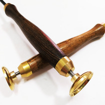 With double copper bowl gold sandalwood handle carbon empty bamboo pole solid wood handle with carbon rod 45 cm single head empty bamboo professional pole