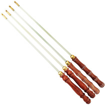 Single-head diabolo pole red pear solid wood handle with twistable bowl holder transparent white fiberglass bell-shaking pole