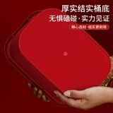 Красное большое пластиковое мусорное ведро для домашнего использования для гостиной