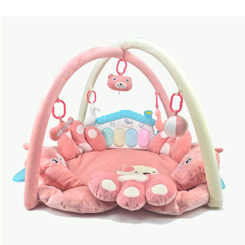 Baby foot piano game carpet mat fitness frame newborn baby crawling mat 0 - 1 year old music puzzle toy