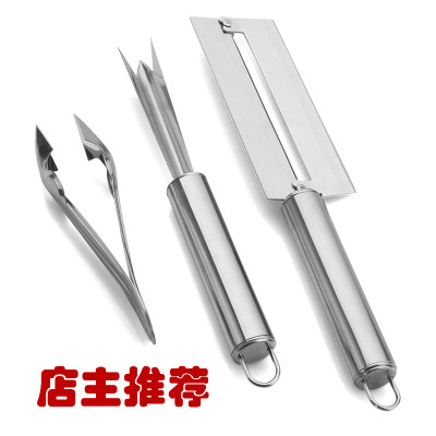 Cut fruit Pineapple Knife peeler stainless steel Go to eye clip small bend knife cut pinewood Pear Clip Cane Special Knife