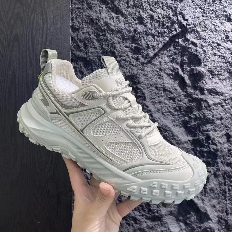 Tiktok Style Men's Lightweight New Thick-Soled Height-Increasing Breathable Sports Casual Mesh Dad Shoes Versatile Trendy Shoes