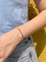 Japanese urban vibrant rainbow color frosted texture ultra-thin bracelet for men and women exquisite minimalist style new bracelet