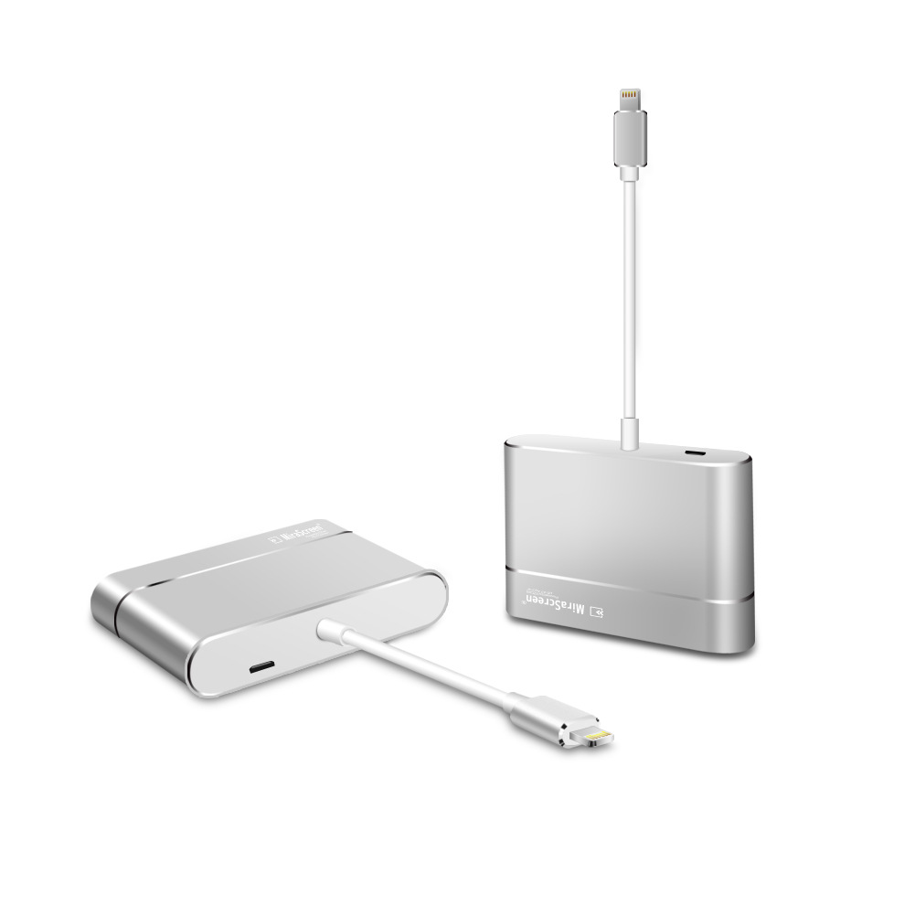 Apple Lightning turns to HDMI VGA simultaneous output Adapter Plug & Play Online Upgrade