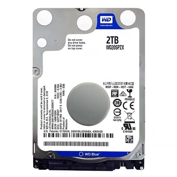 WD Western Data WD20SPZX Blue Disk 2tb 2 5 "Notebook Hard Disk 2t Western Mechanical Hard Disk