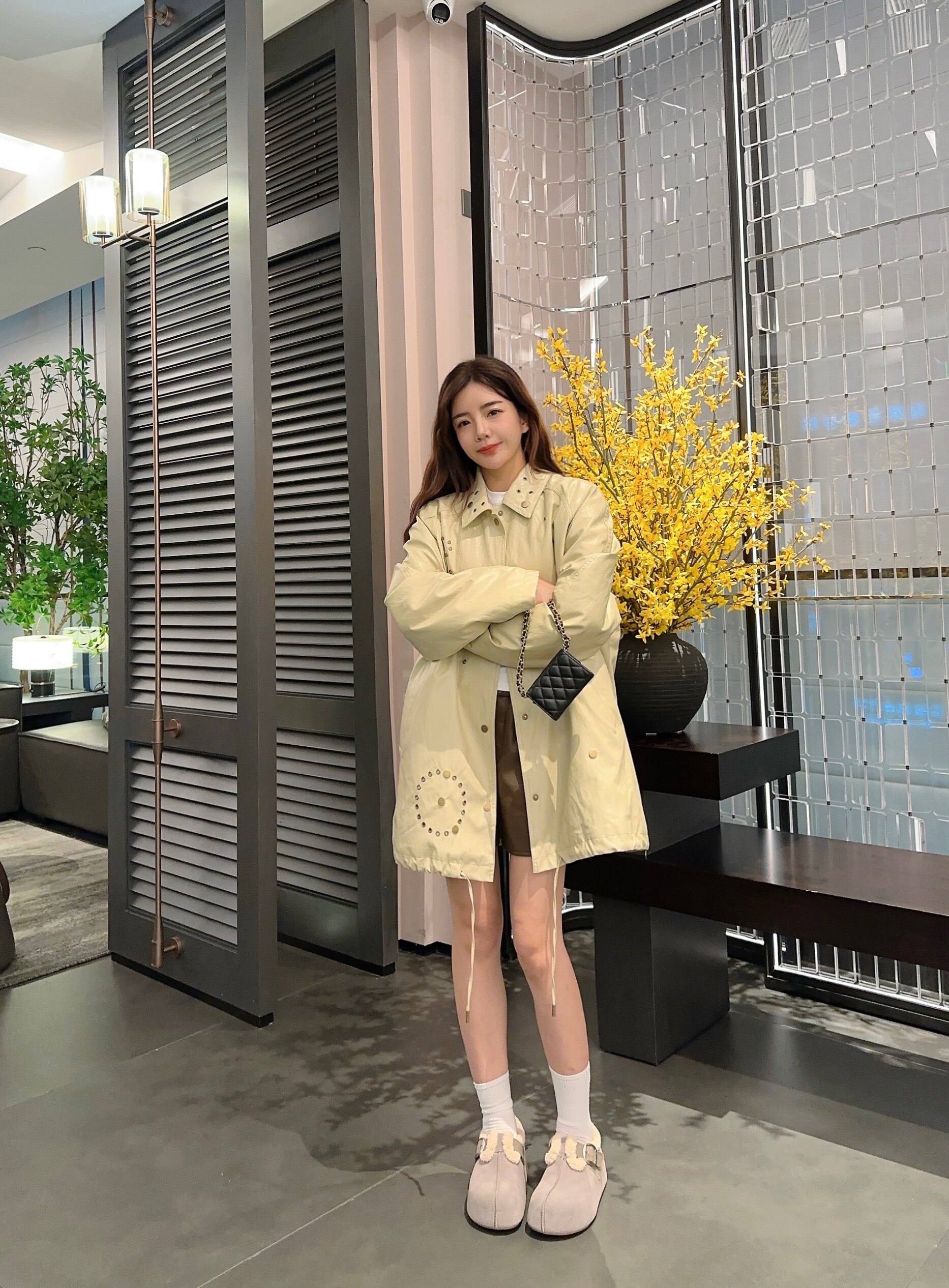 周雨彤同款百丽2代勃肯鞋 厚底花生吐司设计 软弹舒适如踩面包 包头可外穿休闲时髦