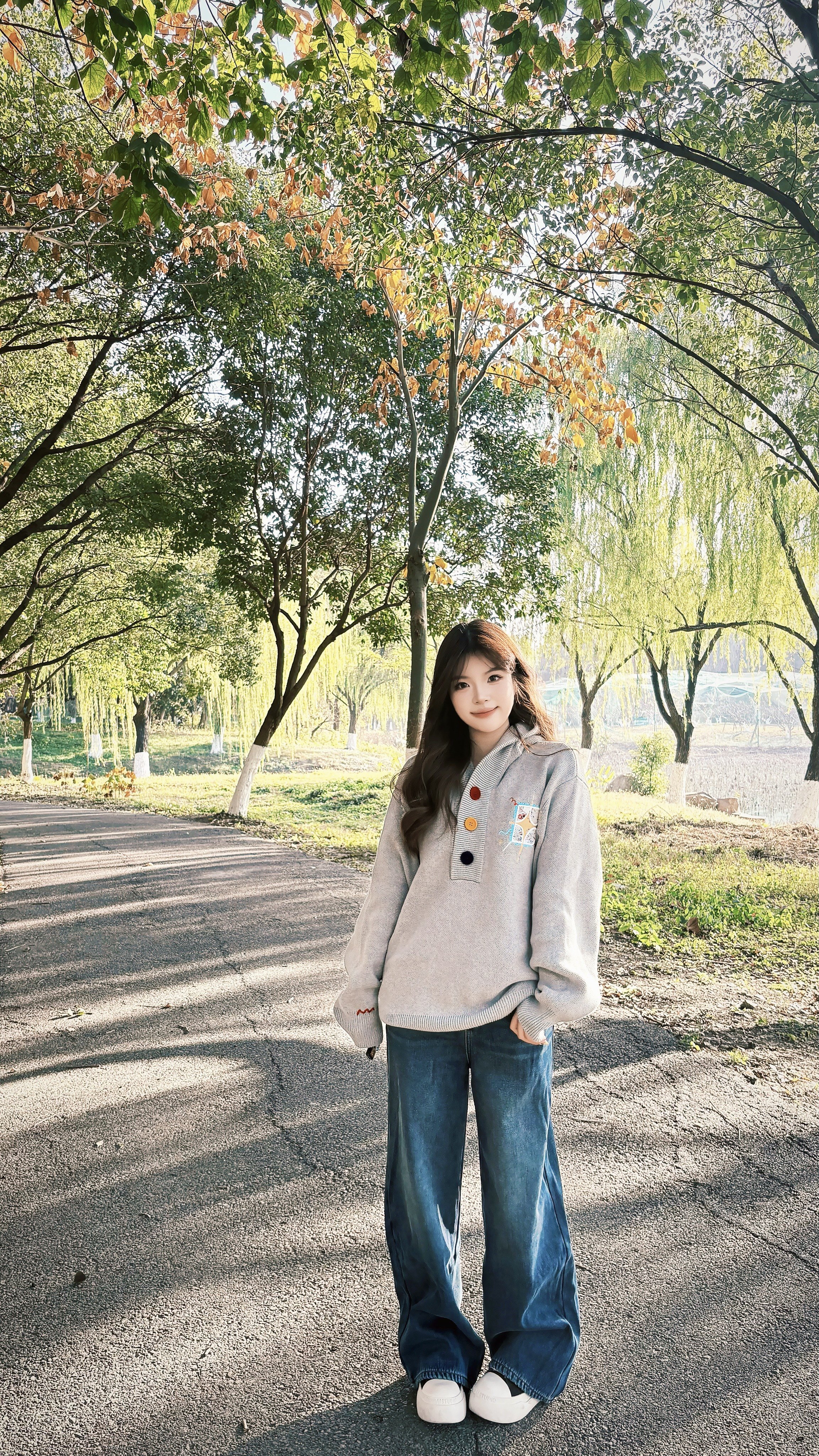 ABWEAR春夏复古神裤 深色阔腿直筒版型 遮肉显瘦不挑腿型 宽松裤管包容各种身材