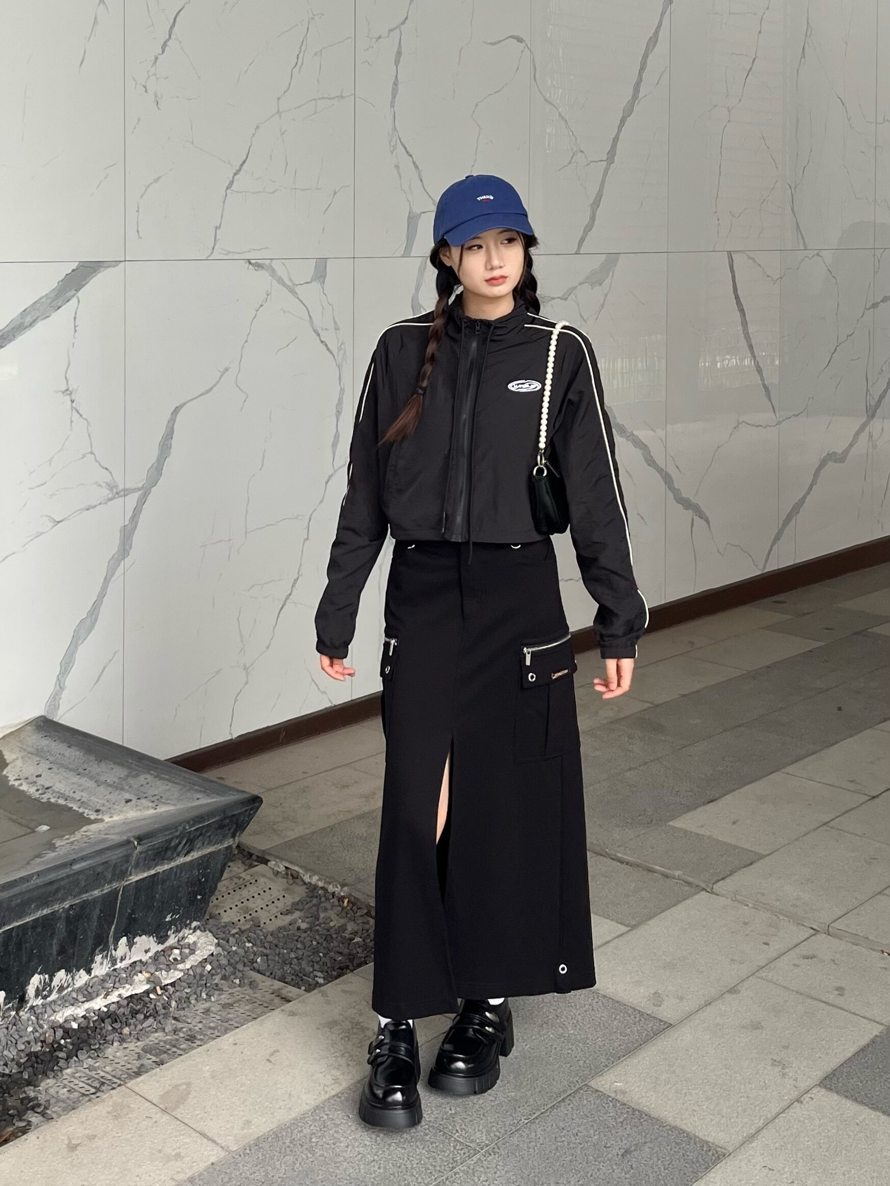 TATA他她钢琴家黑色乐福鞋 厚底增高设计拉长比例 小皮鞋质感百搭高级 JK制服绝配