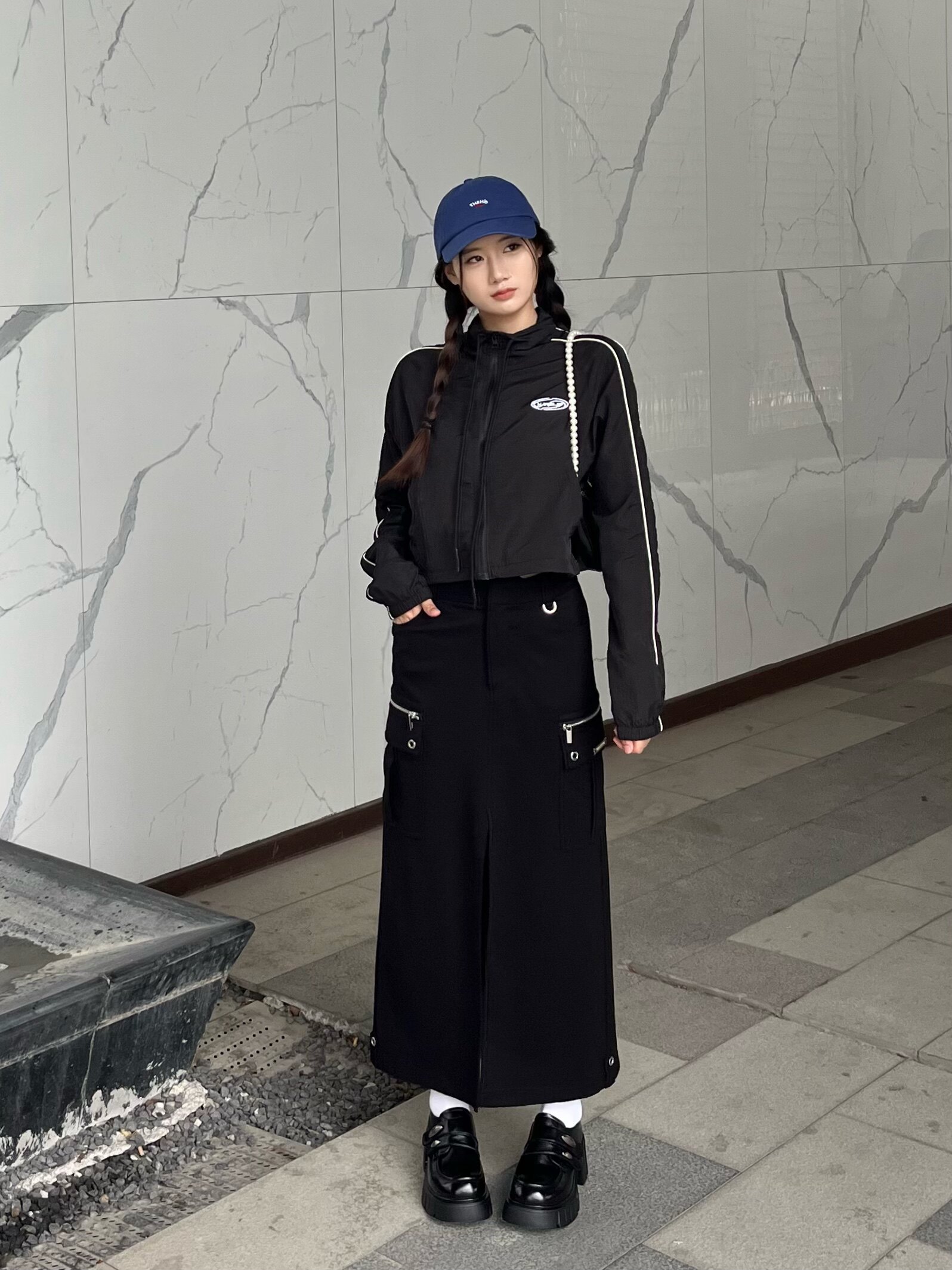 TATA他她钢琴家黑色乐福鞋 厚底增高设计拉长比例 小皮鞋质感百搭高级 JK制服绝配