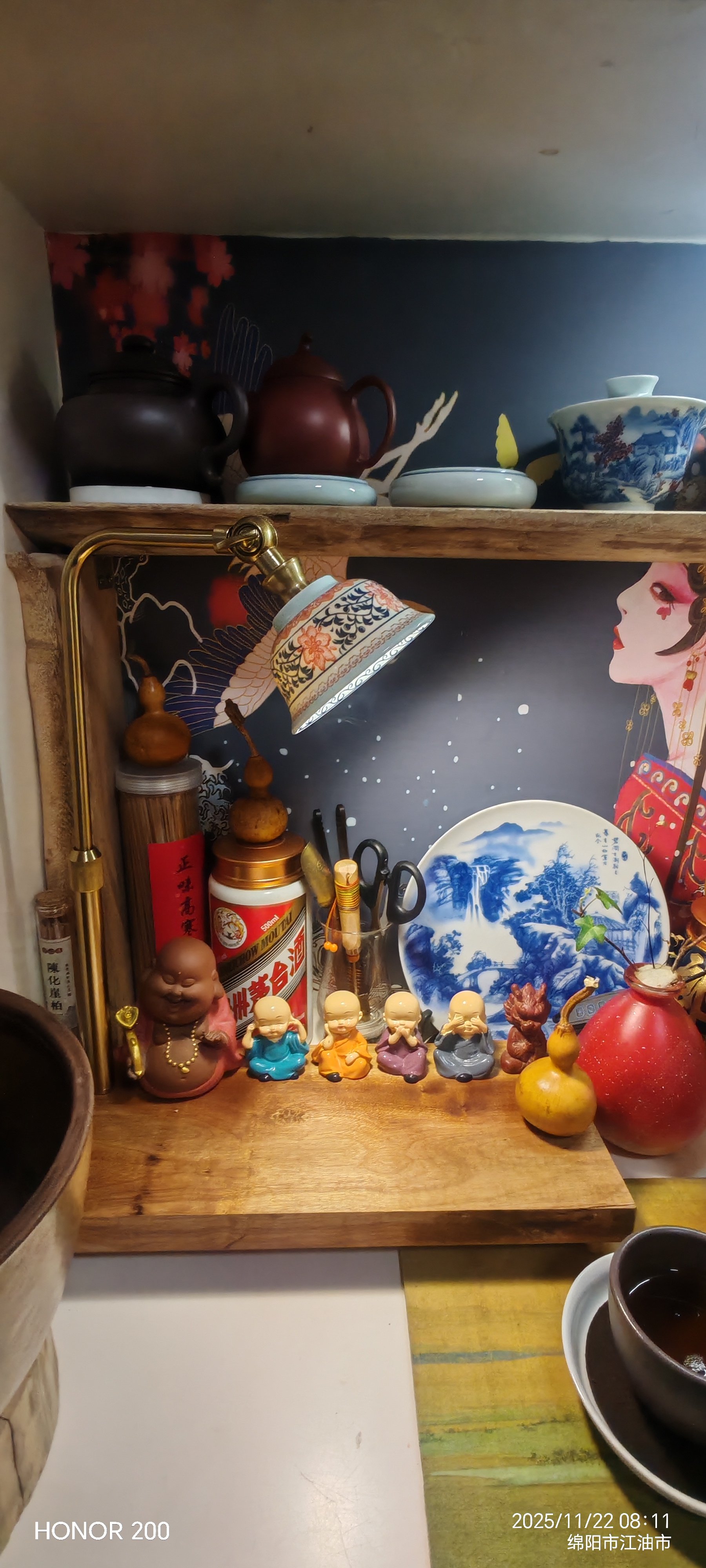 新中式禅意四小沙弥家居摆件树脂小和尚桌面公仔办公室装饰品