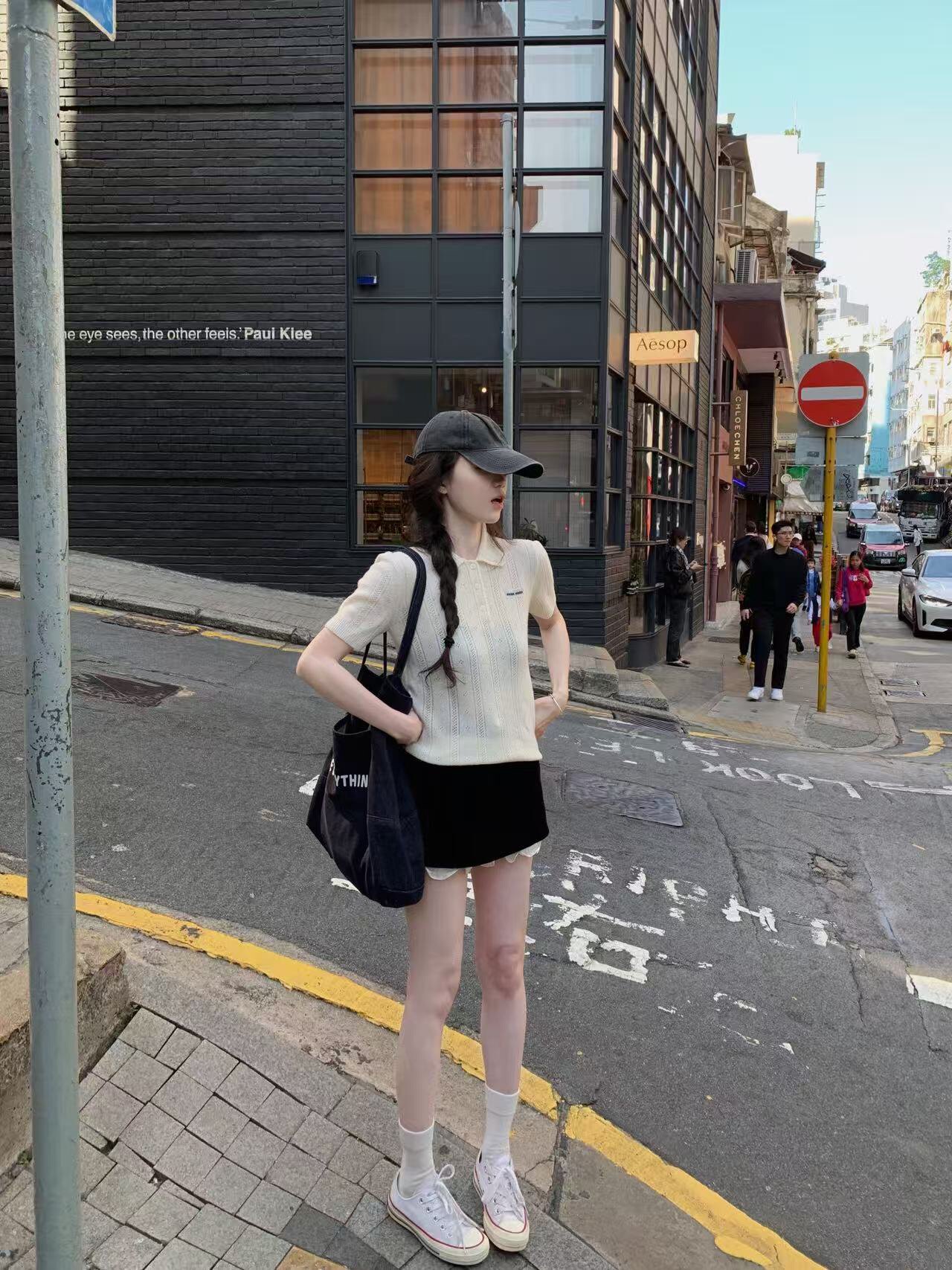 Fbb limit【高智女友】经典POLO针织衫 羊绒羊毛混纺柔软保暖