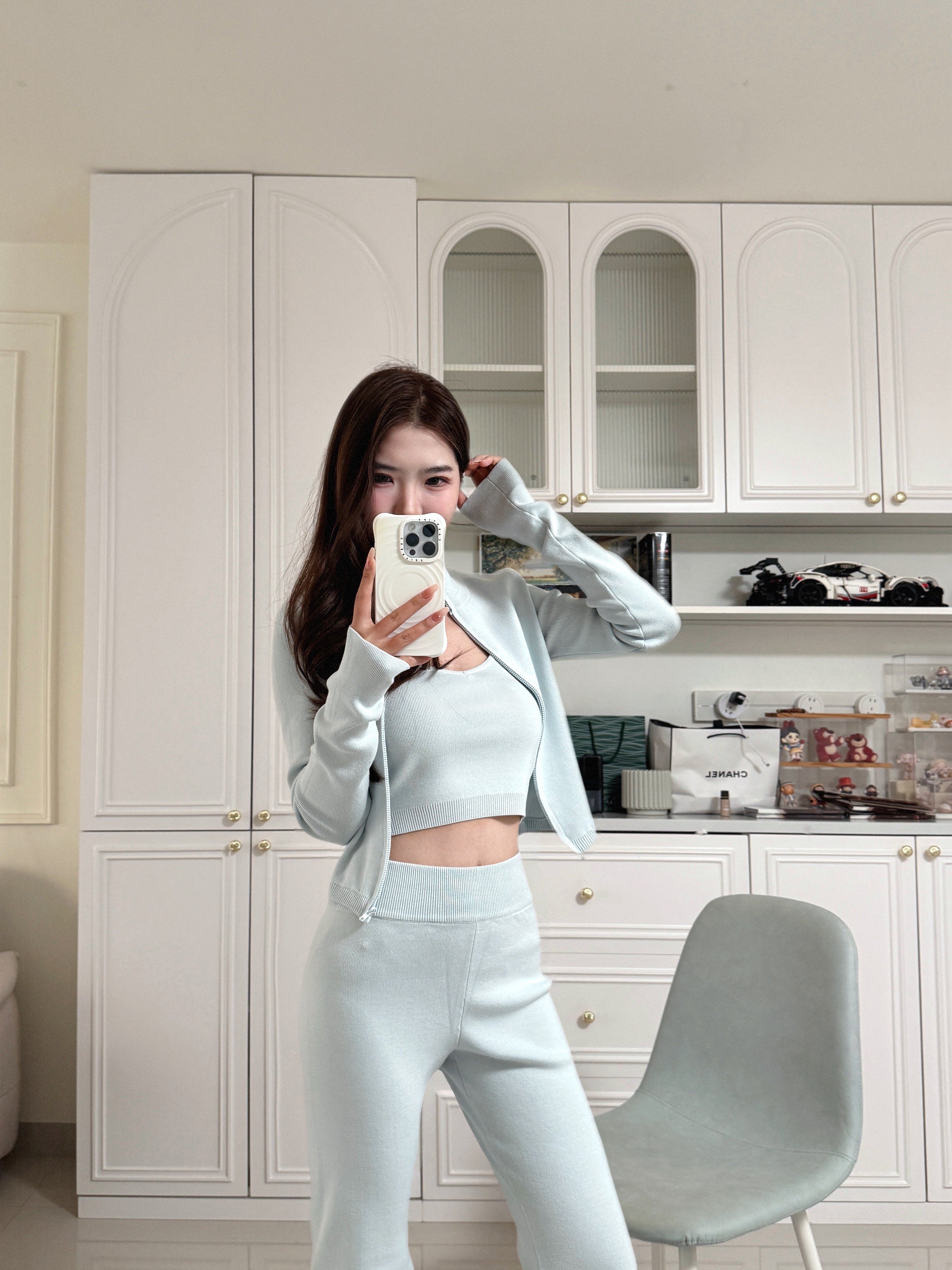 RUOYU若语S曲线休闲三件套 吊带+裤子+开衫一套搞定早春穿搭