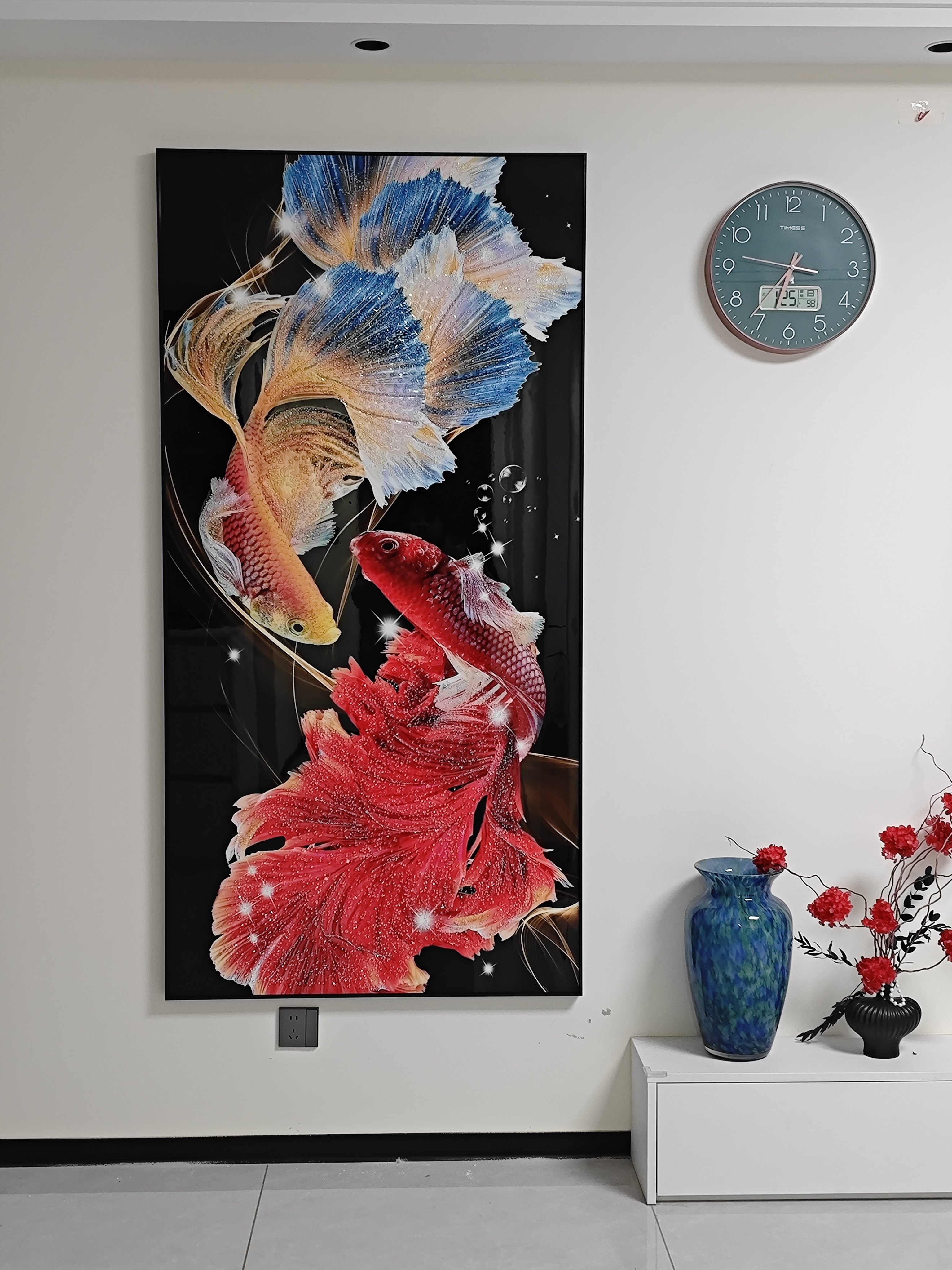 新品玄関 福引きの鯉 リビングルーム装飾画 玄関装飾画現代 / Amazon.co.jp: ゴールデン鯉魚風水鯉アート写真キャンバス絵画リビング