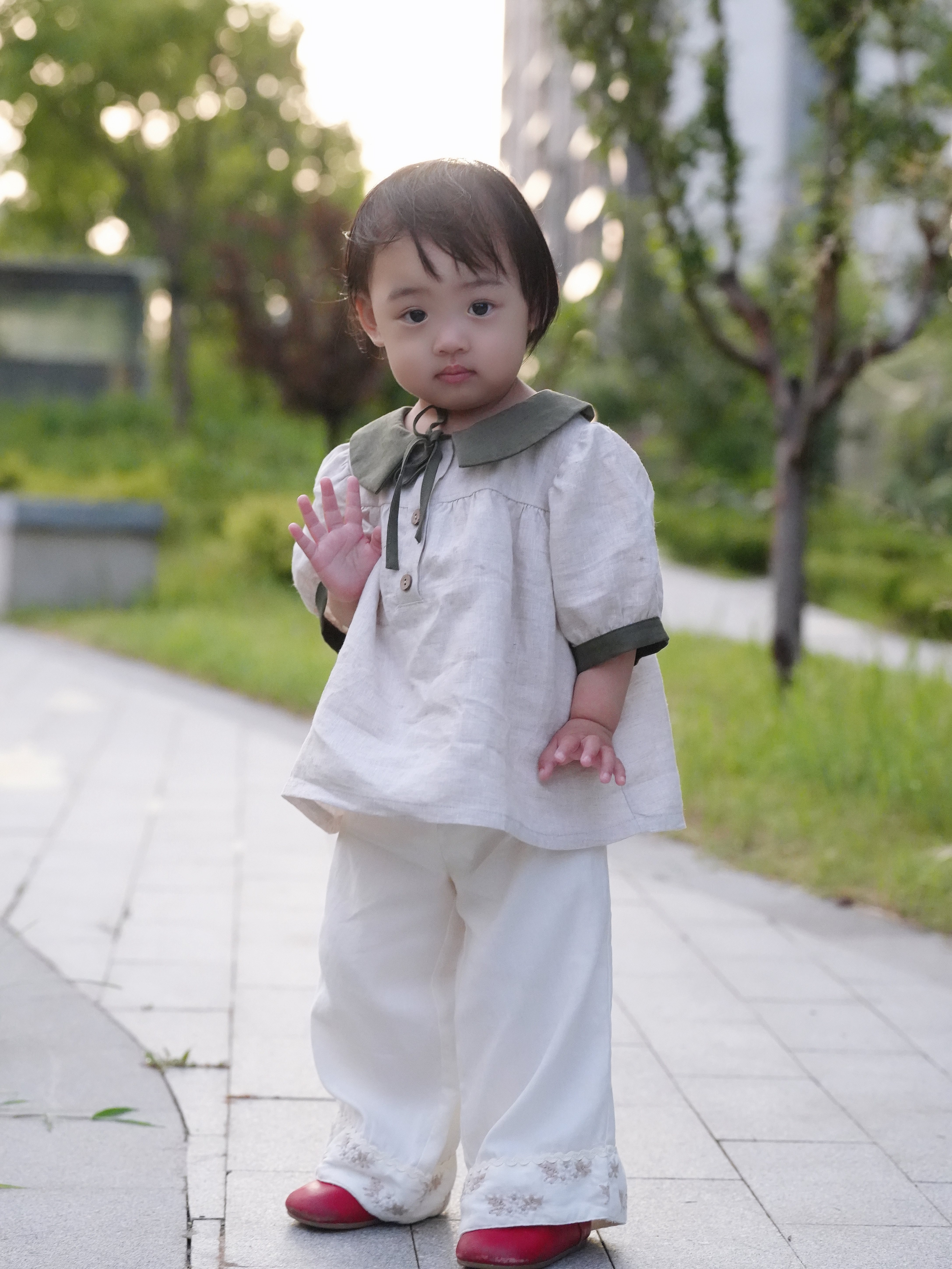 Customer photo for Mocha Grey with Pink Collar (Free Embroidery), 90cm
