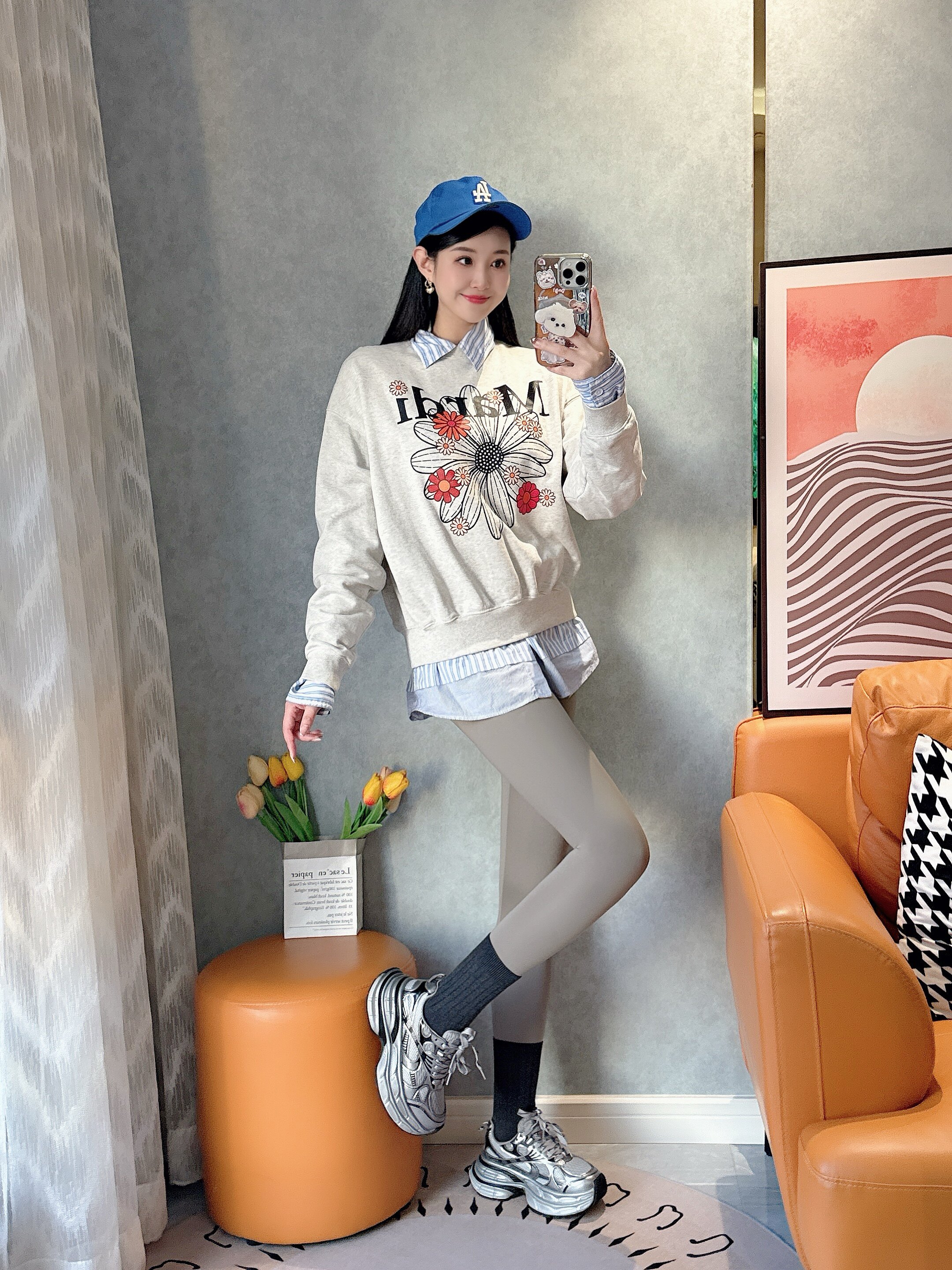 迪丽热巴同款骆驼银月老爹鞋 厚底增高拉长比例 银色系未来感十足