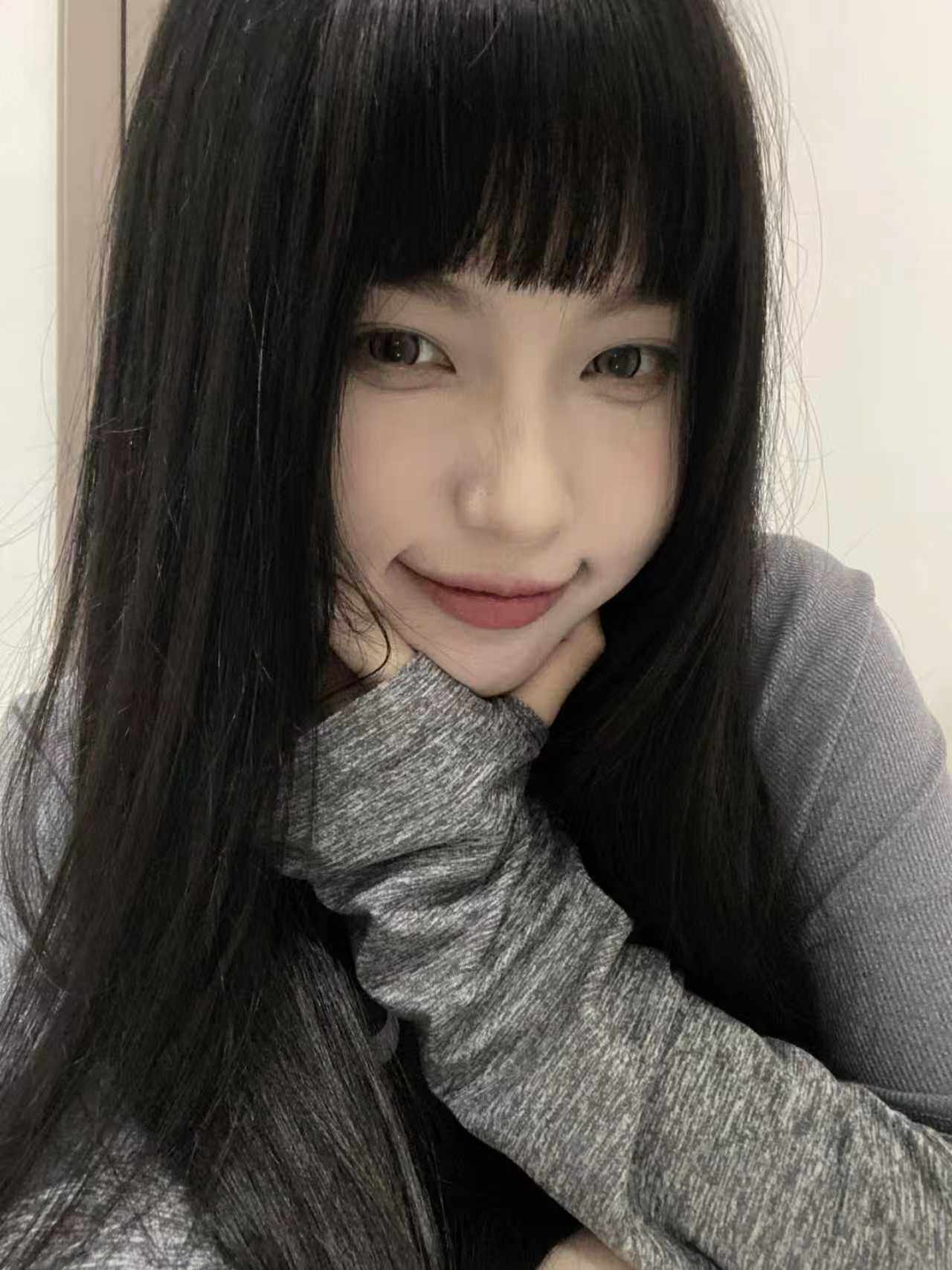 真我黑长直漫画齐刘海假发套 全真发整顶设计 自然隐形无痕贴合 长发飘逸顺滑