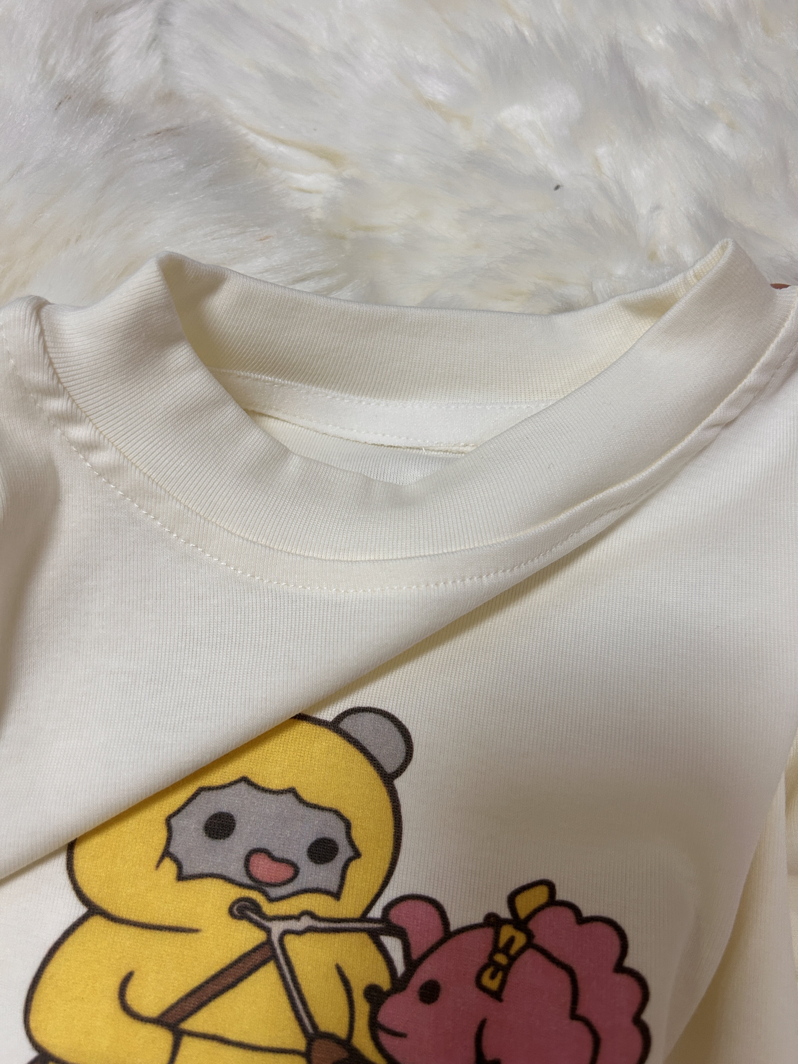 Customer photo for White Mesh-Splice Tee, 120cm