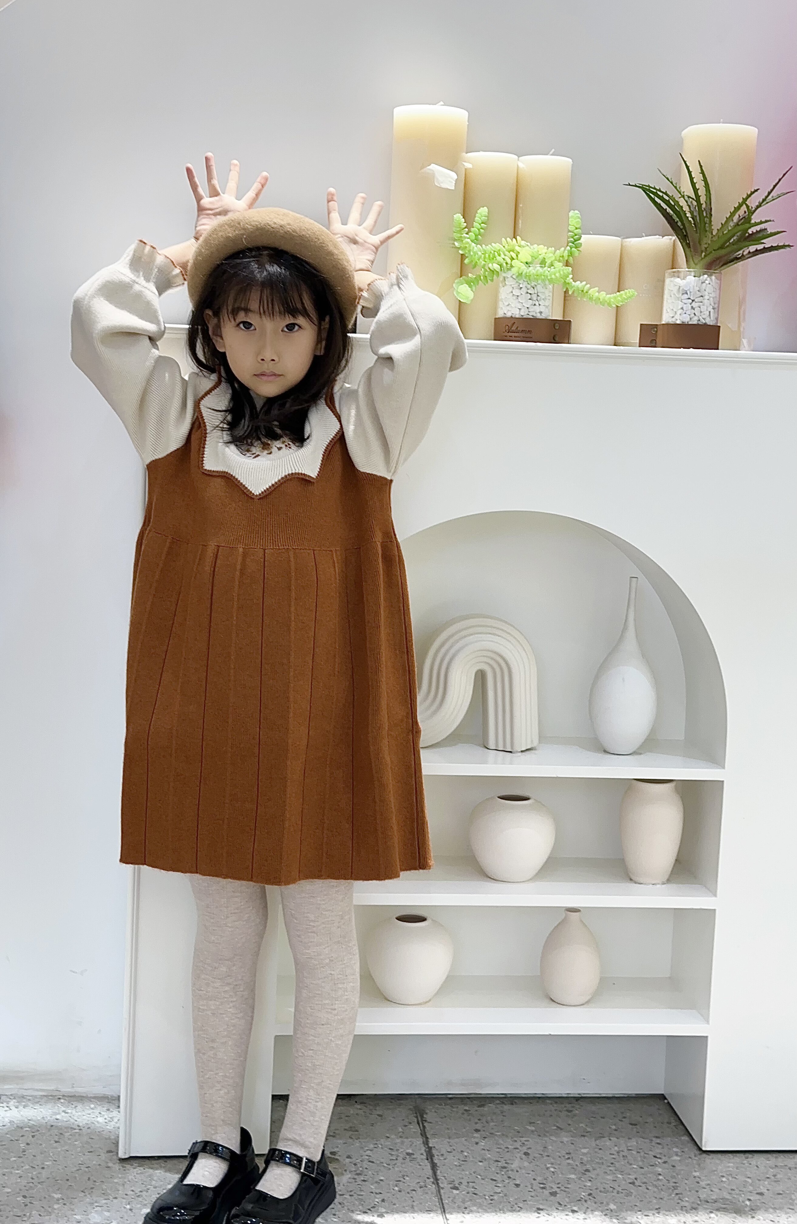 Customer photo for Wool · Khaki, Small (50-54cm)