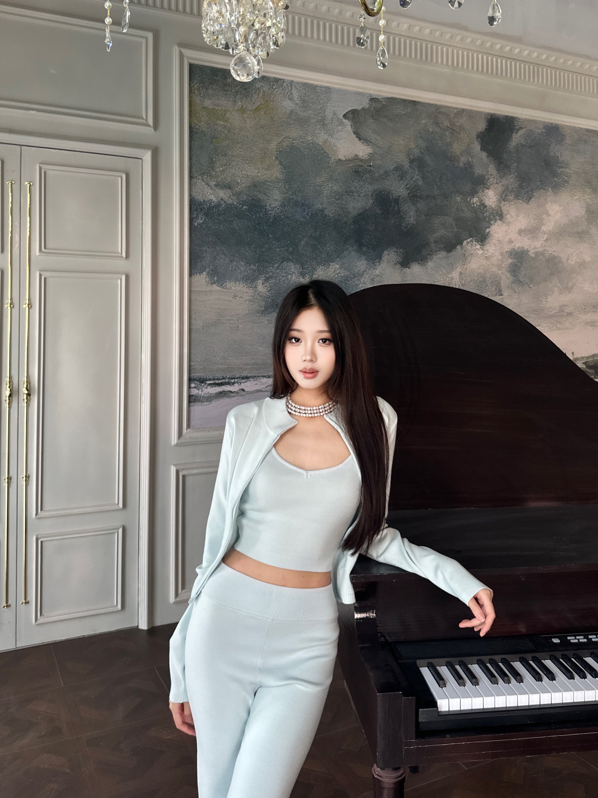 RUOYU若语S曲线休闲三件套 吊带+裤子+开衫一套搞定早春穿搭