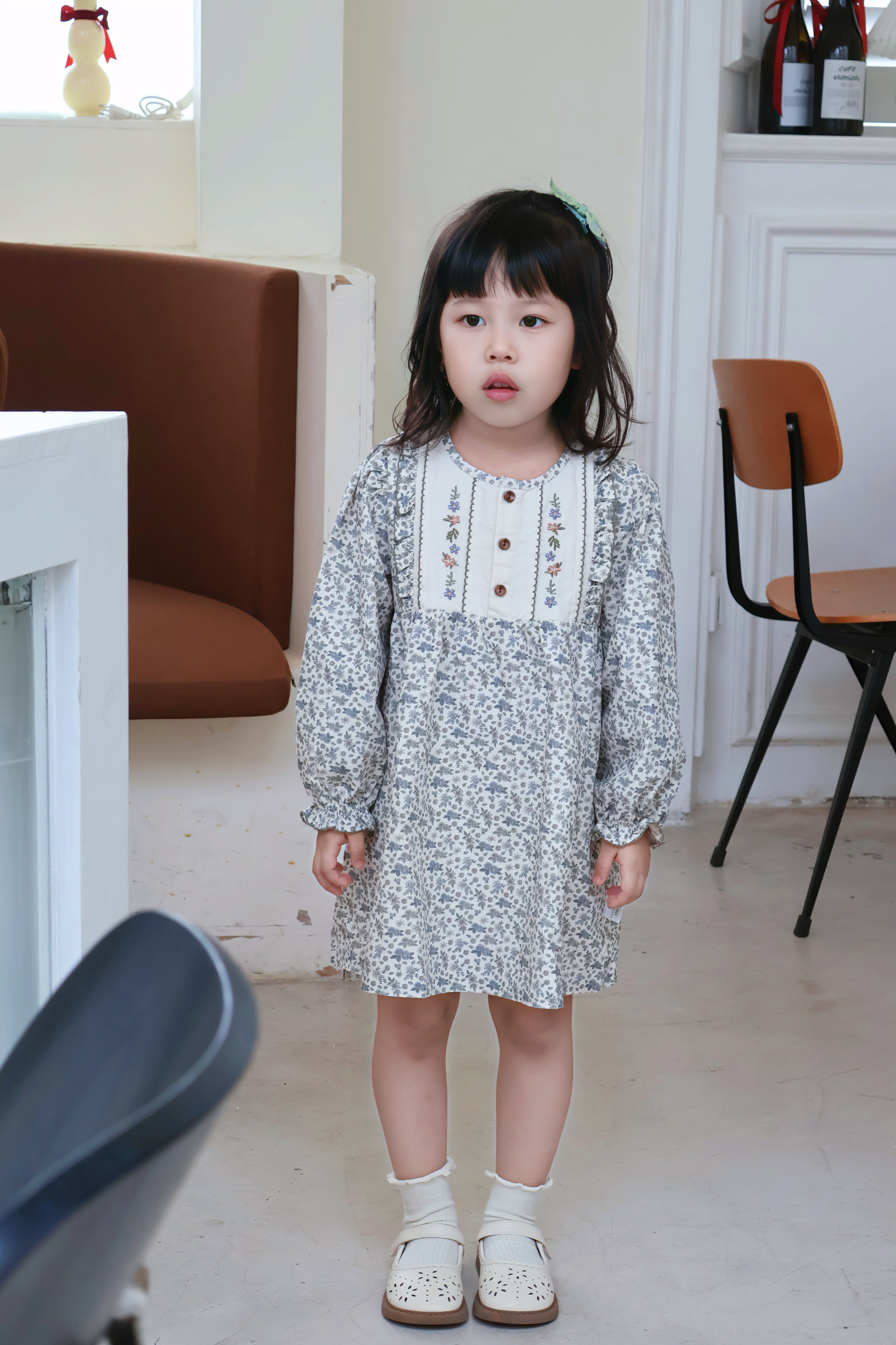 Customer photo for Apricot/Bohemian flowers; 110cm