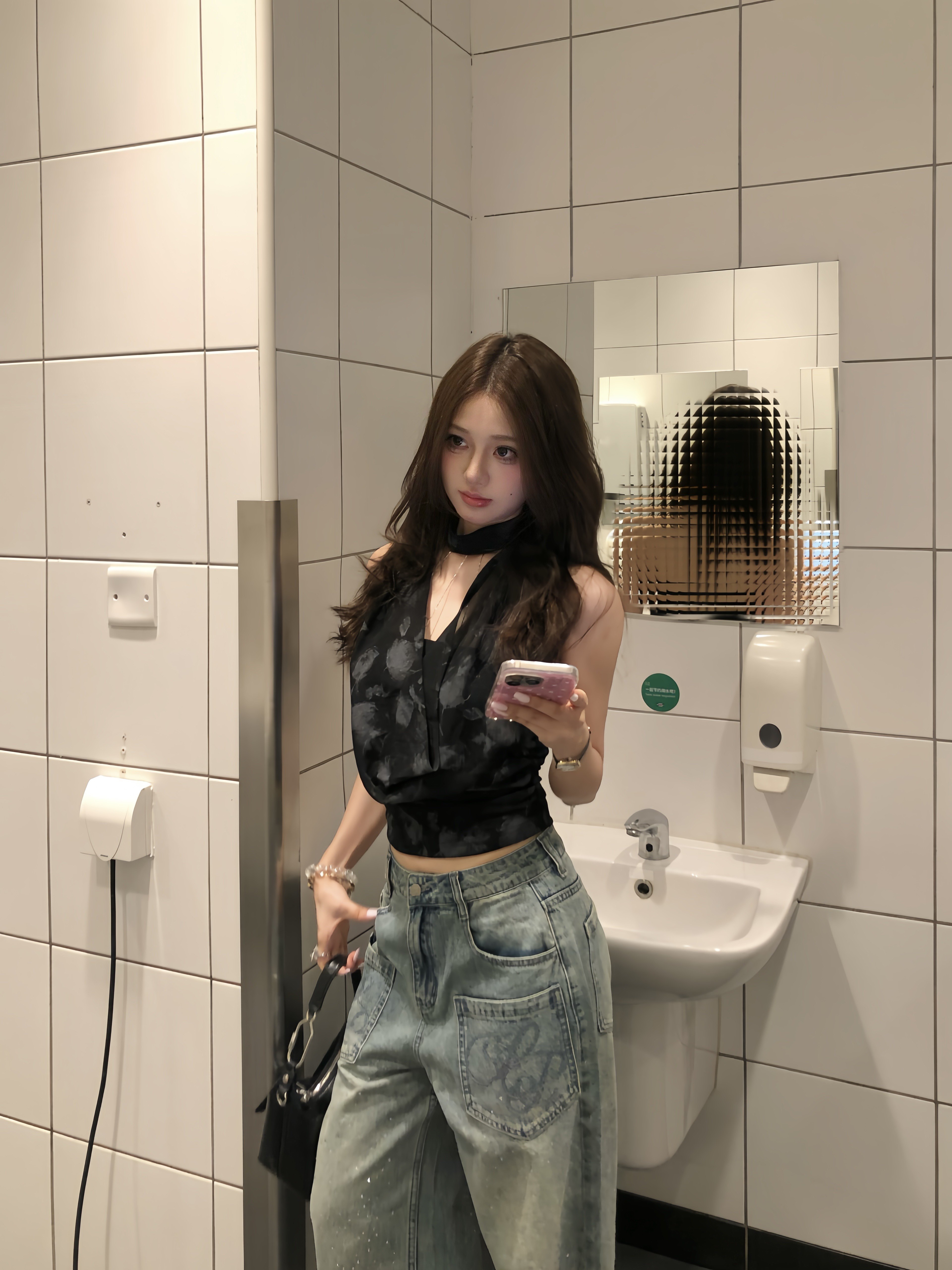 VIAPITTI夏季爆款链条荡领挂脖背心 收腰修身显瘦百搭 辣妹风与设计感并存