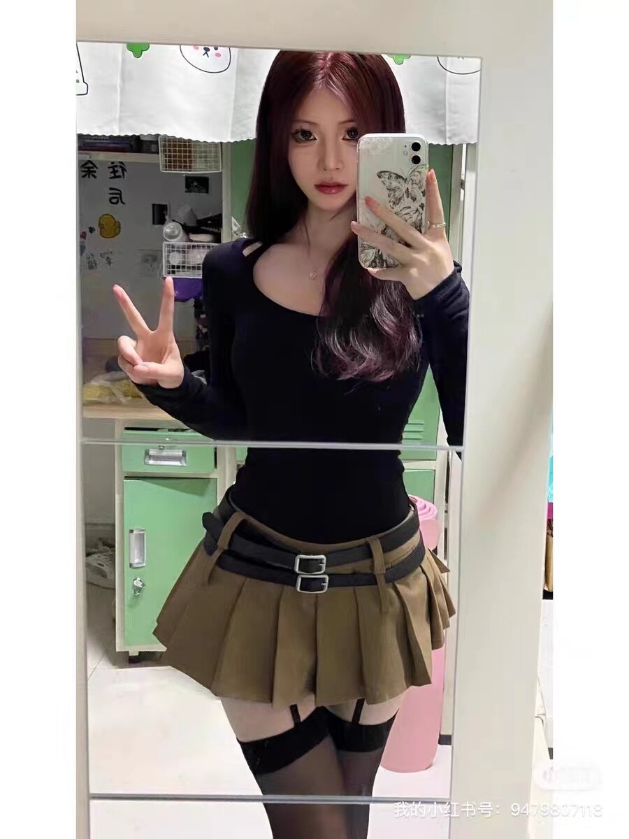 朵喵菟秋季小个子辣妹套装 纯欲御姐风炸街吸睛 连衣裙子设计一套搞定