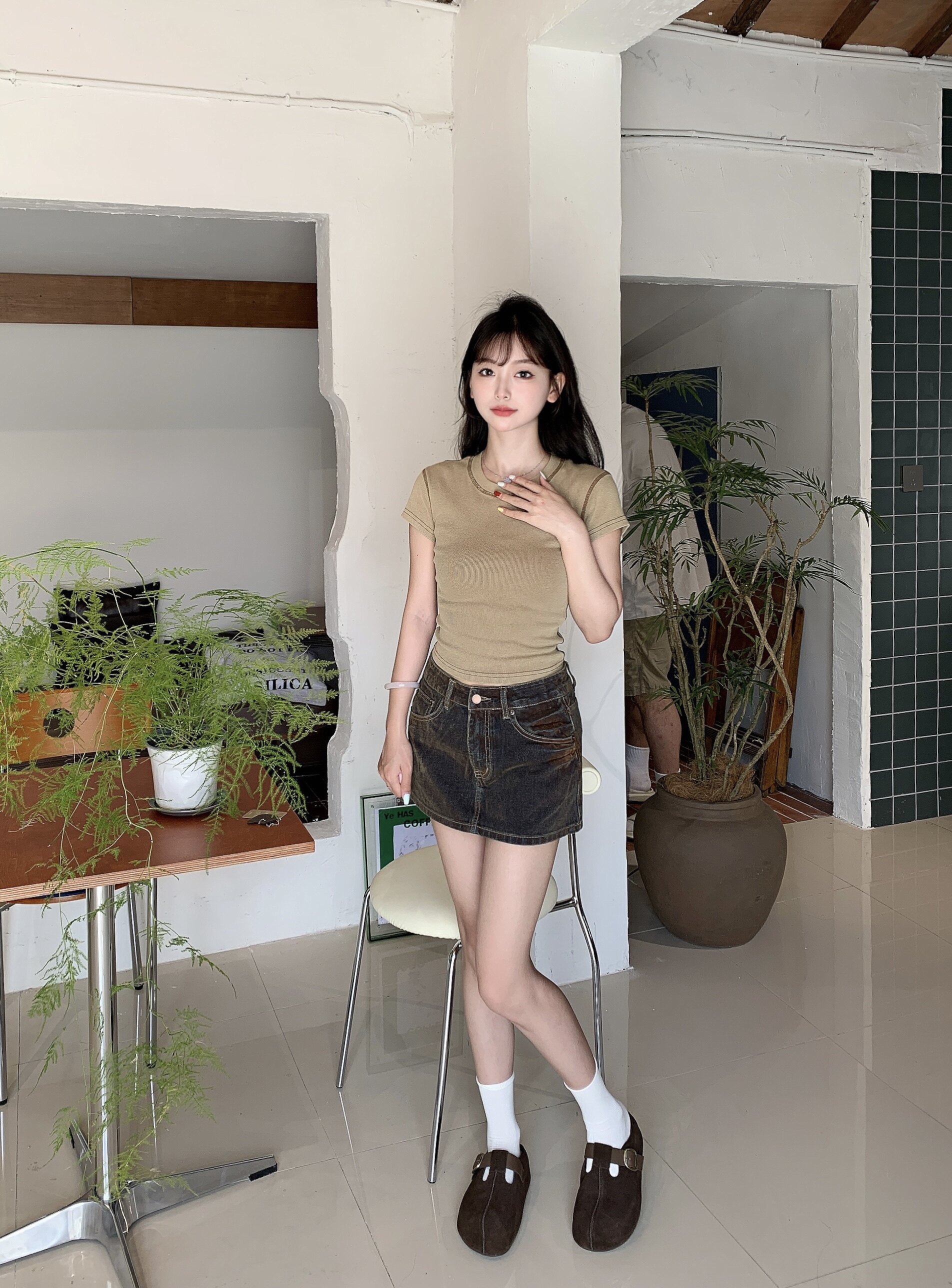 周雨彤同款百丽2代勃肯鞋 厚底花生吐司设计 软弹舒适如踩面包 包头可外穿休闲时髦