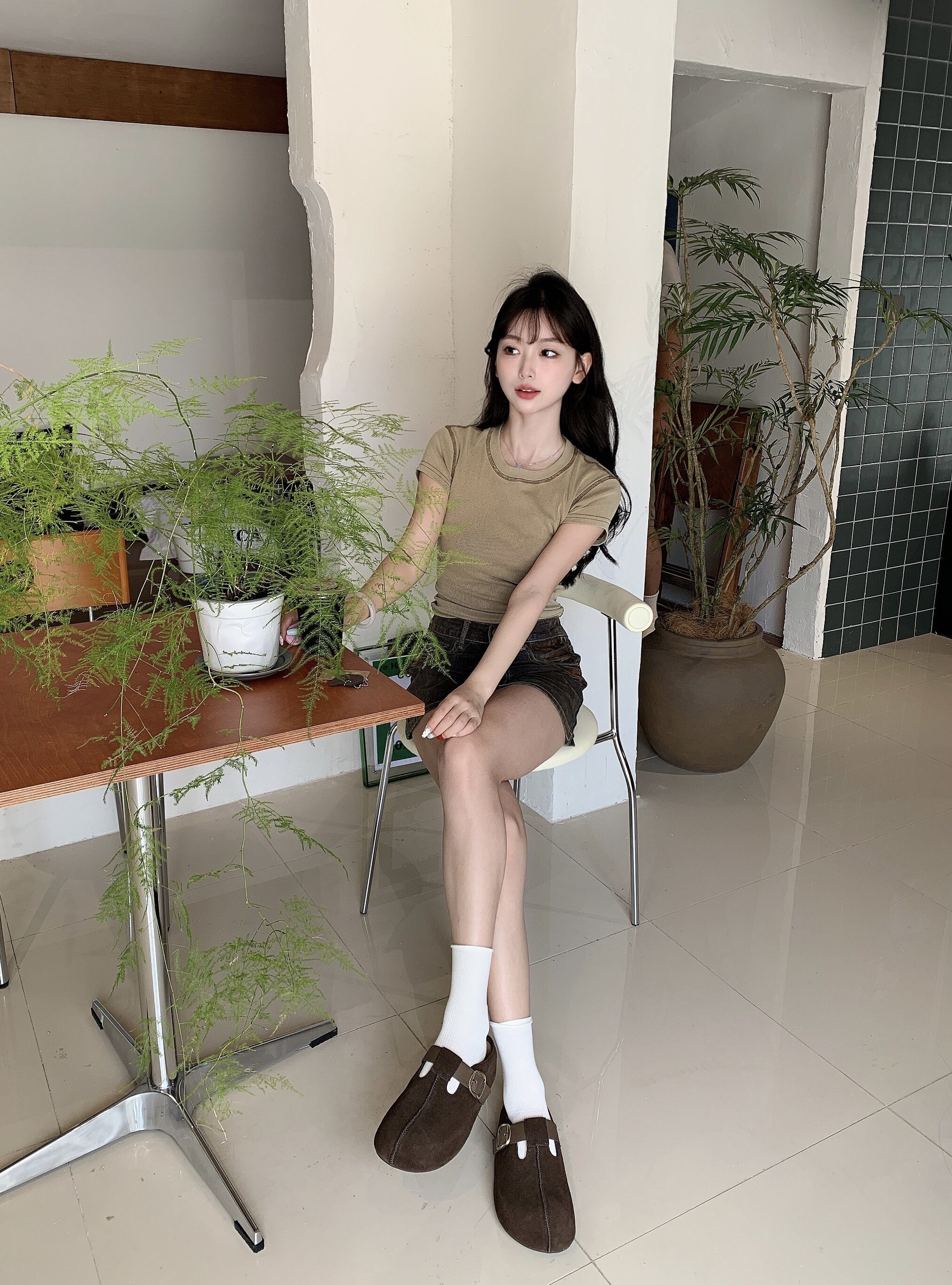 周雨彤同款百丽2代勃肯鞋 厚底花生吐司设计 软弹舒适如踩面包 包头可外穿休闲时髦