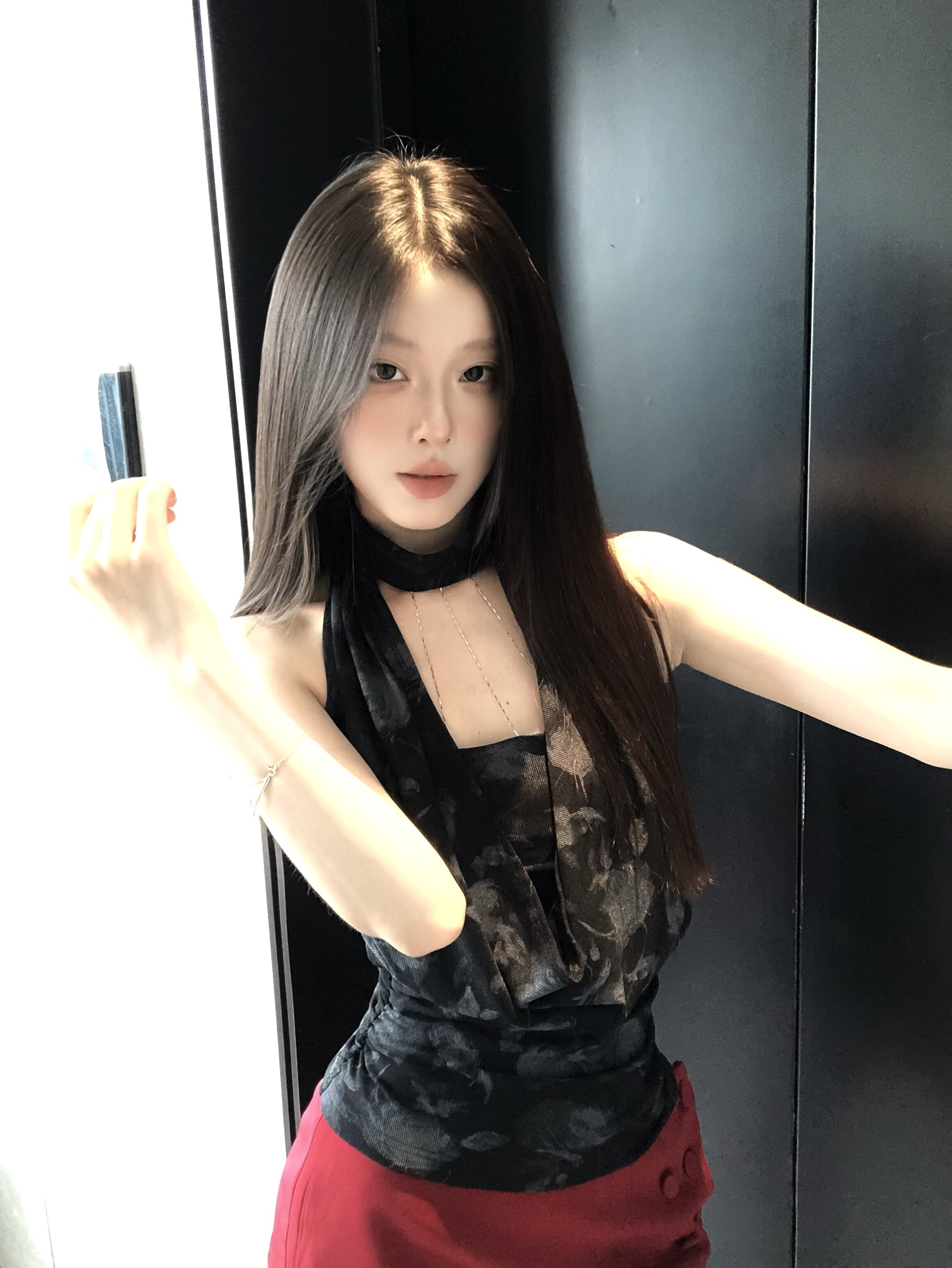 VIAPITTI夏季爆款链条荡领挂脖背心 收腰修身显瘦百搭 辣妹风与设计感并存