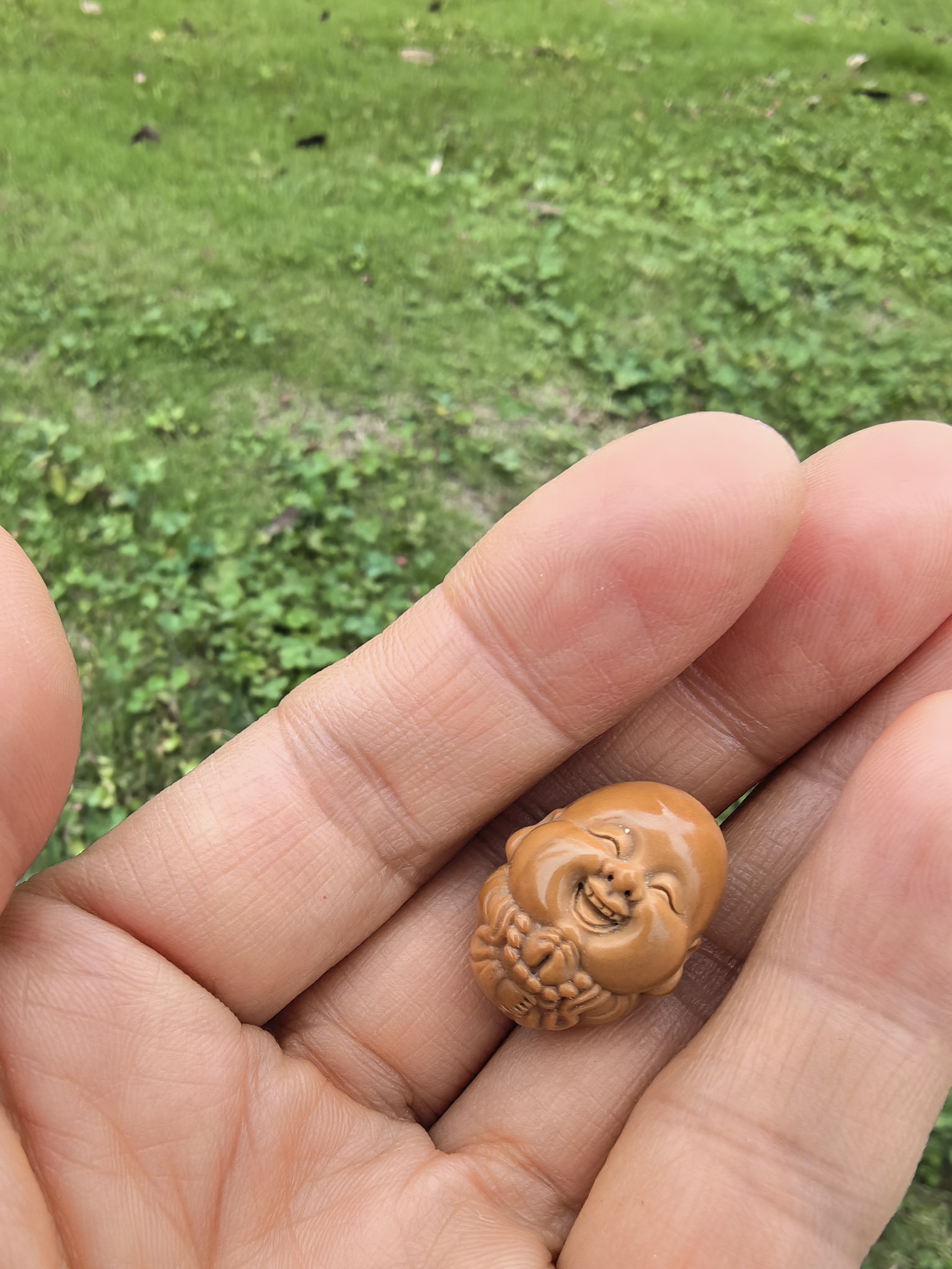 橄榄核雕小弥勒佛Q版单粒文玩收藏手工雕刻小众文玩-Taobao-Tmall