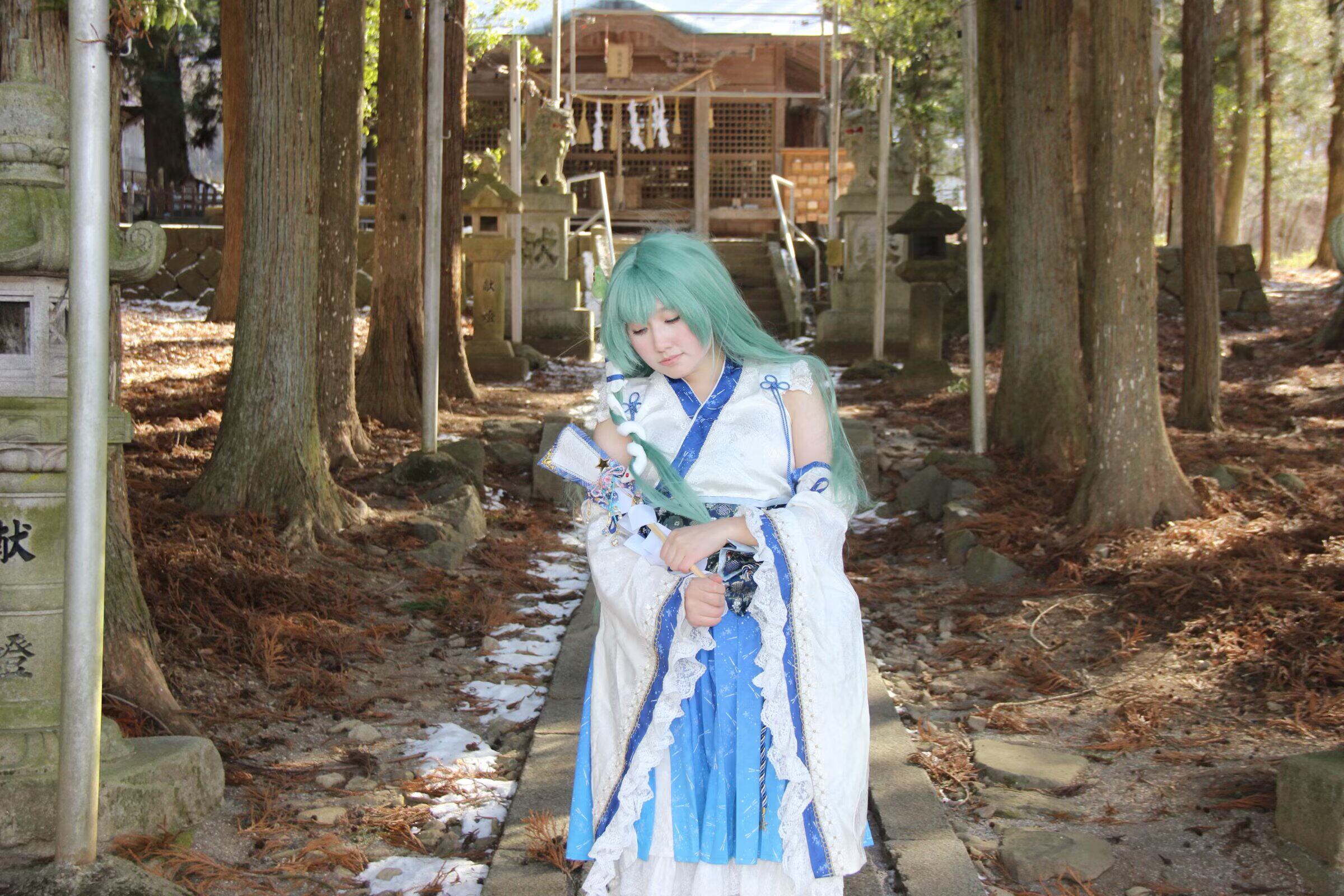 現貨】星雨魔法店原創東方Project二設東風谷早苗cosplay巫女服-淘寶