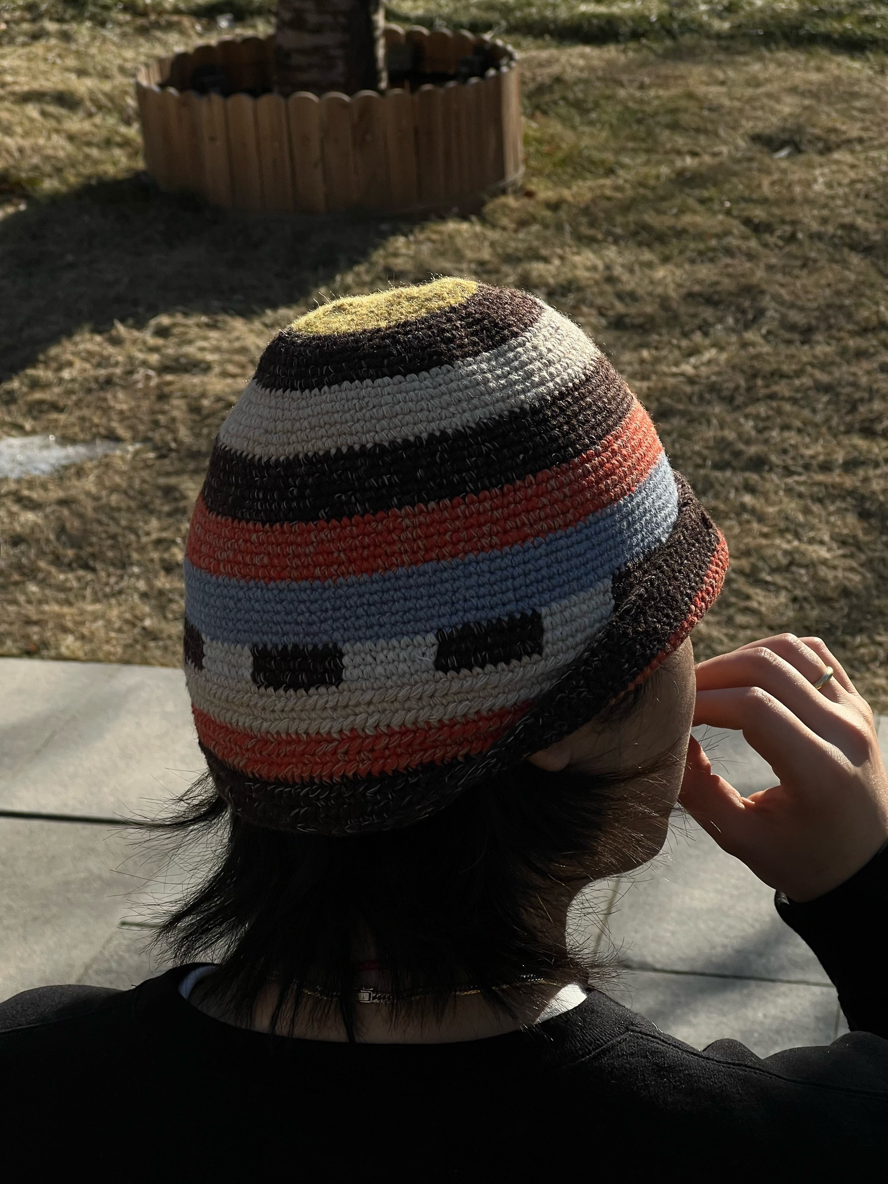 VISVSVM VISVIM MEDA CROCHET KNIT HAT (N.D.) 拼色拼接针织帽