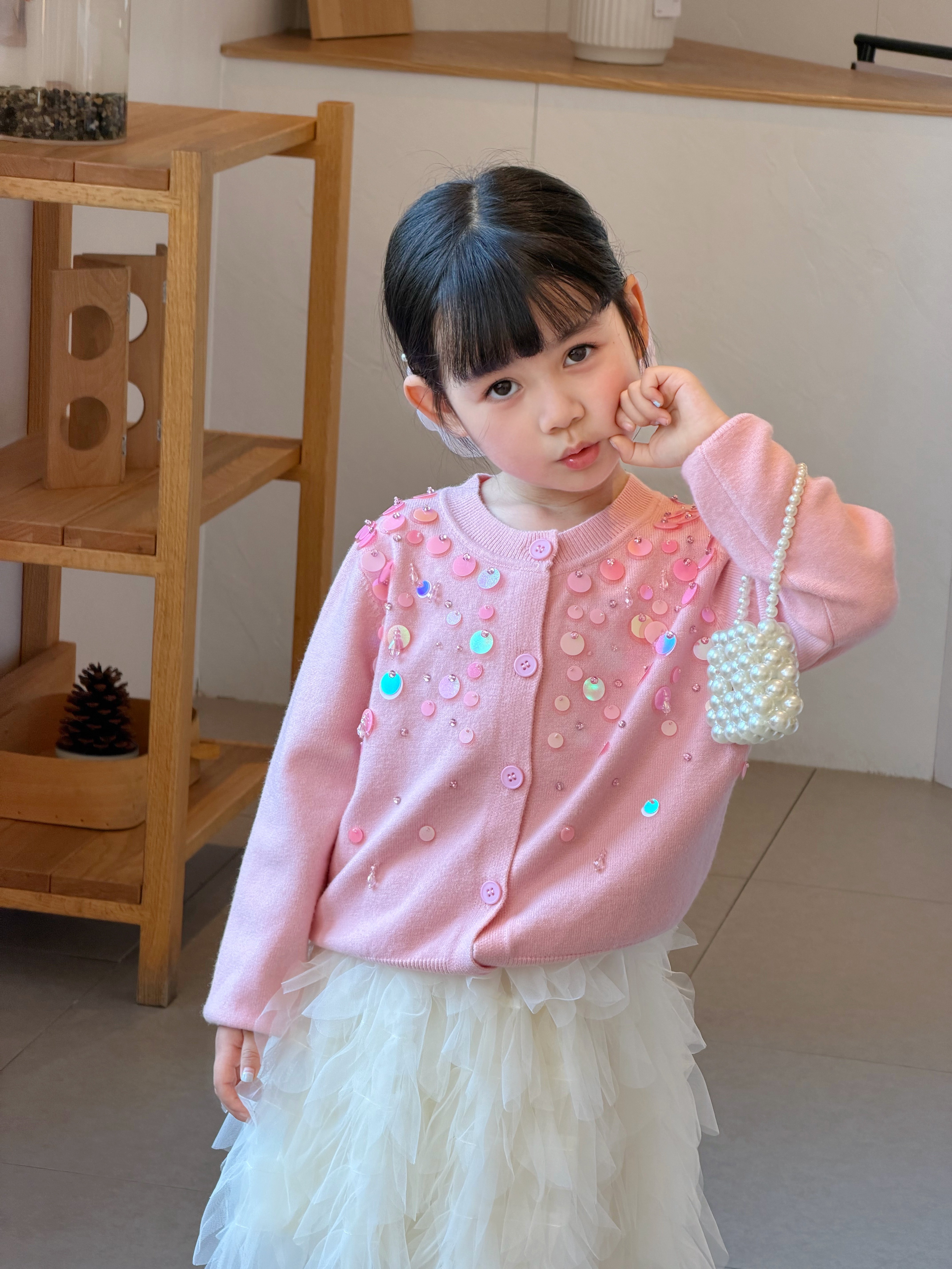 Customer photo for Pink Cardigan, 110cm