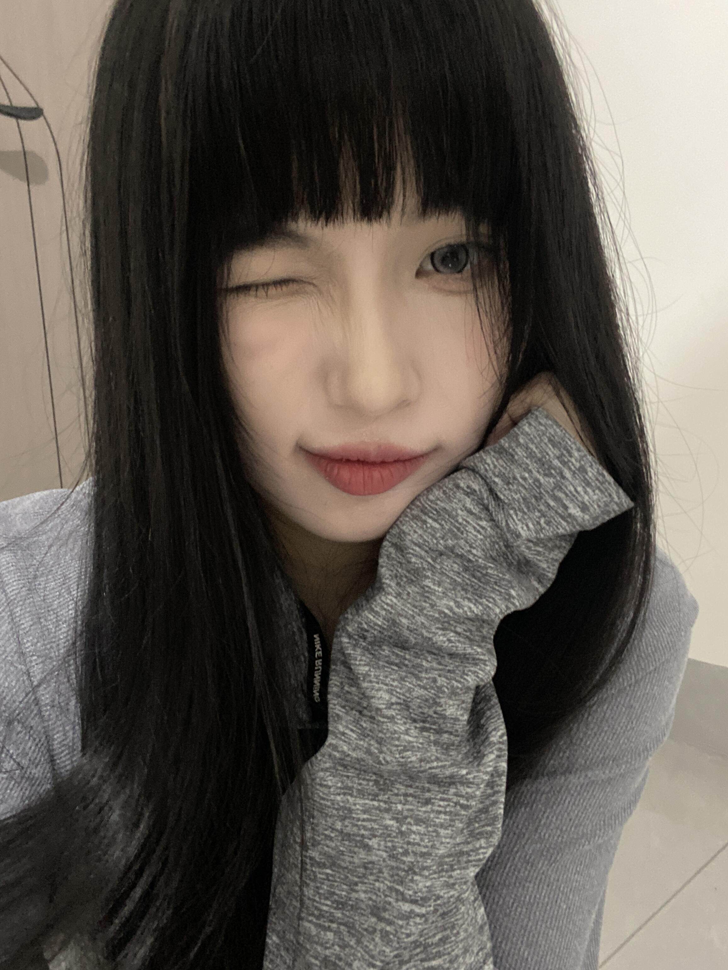 真我黑长直漫画齐刘海假发套 全真发整顶设计 自然隐形无痕贴合 长发飘逸顺滑