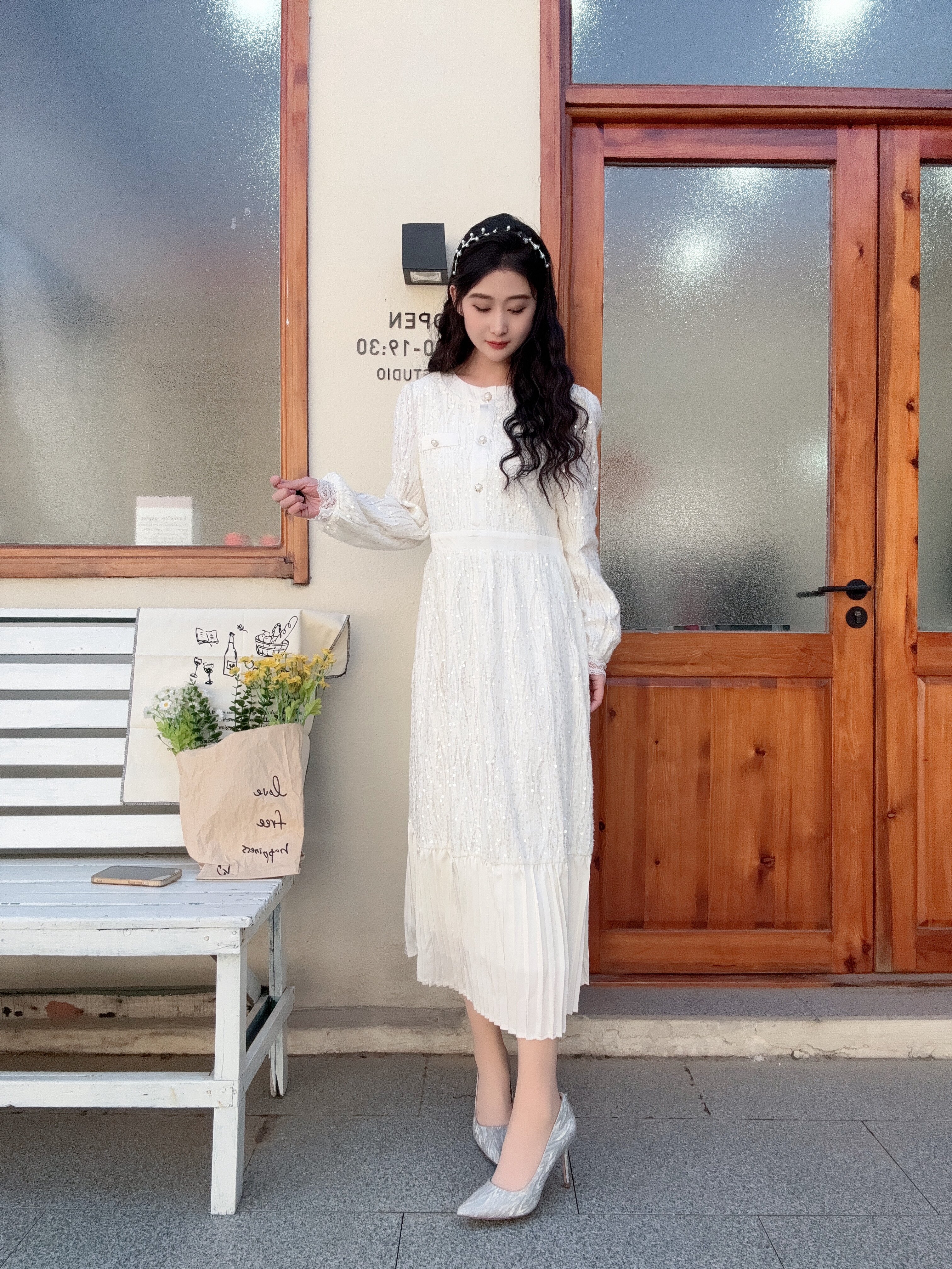 7or9明星同款婚鞋：秀禾婚纱两穿的人鱼姬舒适美学