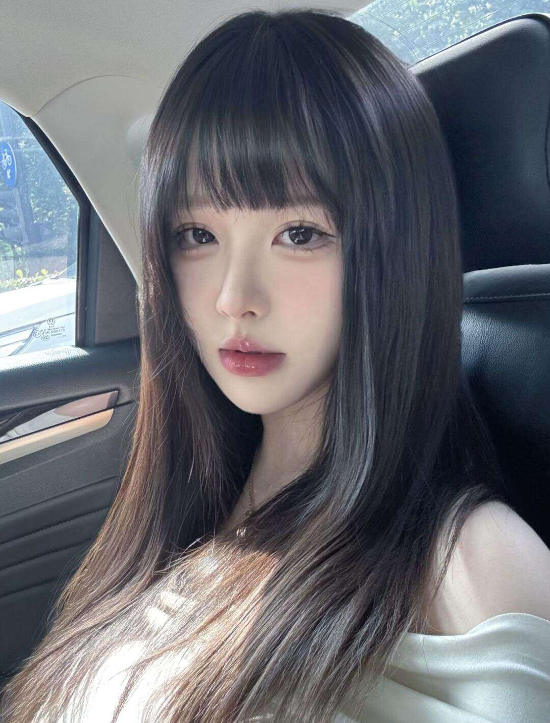 真我黑长直漫画齐刘海假发套 全真发整顶设计 自然隐形无痕贴合 长发飘逸顺滑