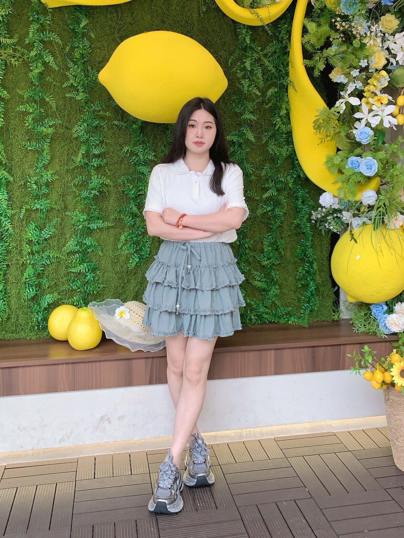 迪丽热巴同款骆驼银月老爹鞋 厚底增高拉长比例 银色系未来感十足