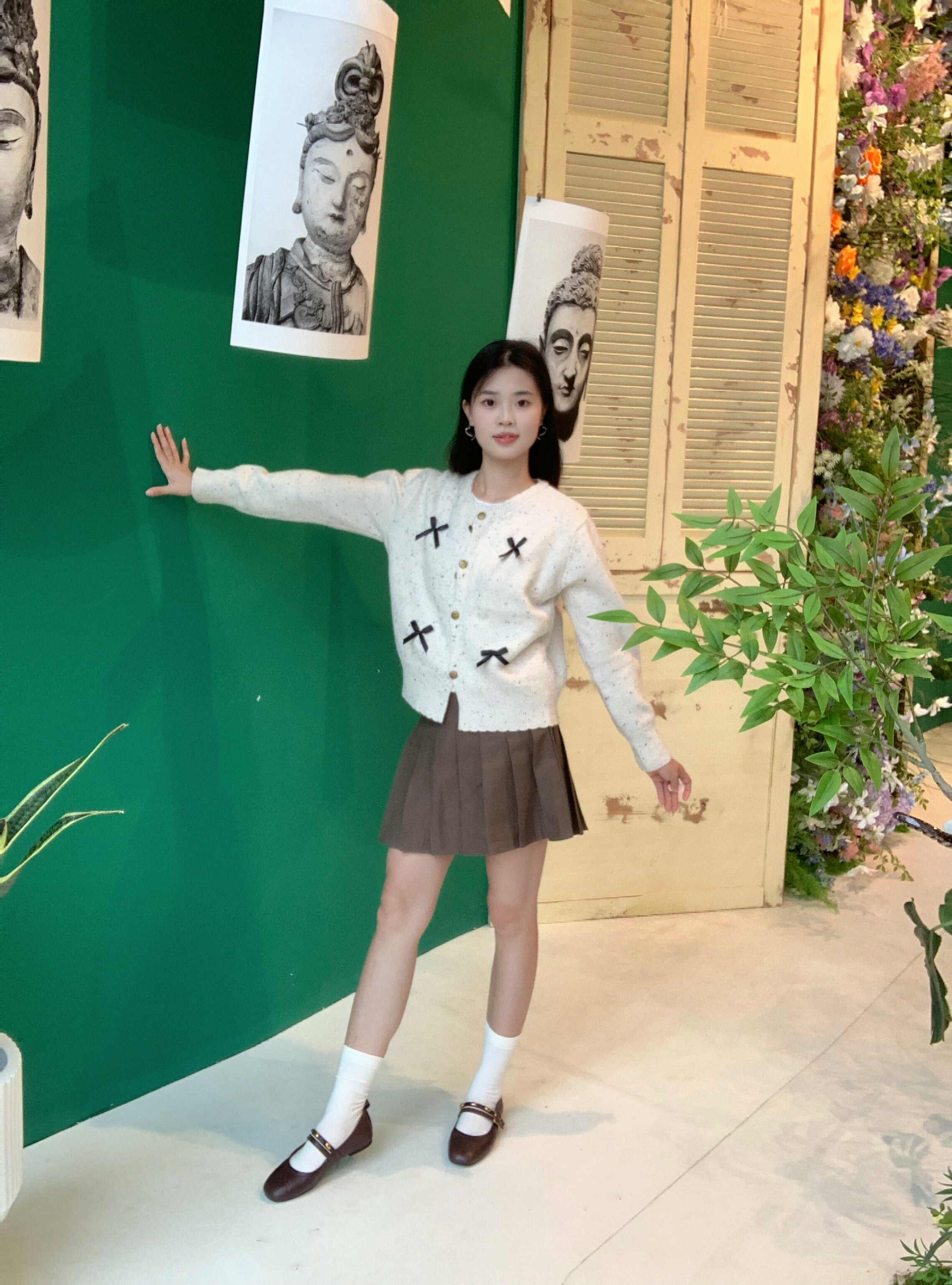 百丽小金豆芭蕾玛丽珍鞋 羊皮材质柔软亲肤 蛋卷鞋底舒适不累脚