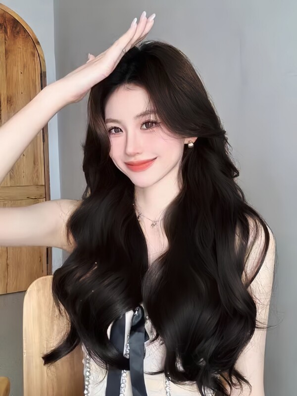 真我整顶全头套假发 大波浪卷发自然蓬松 蕾丝无痕隐形不露边 真发材质可烫染造型