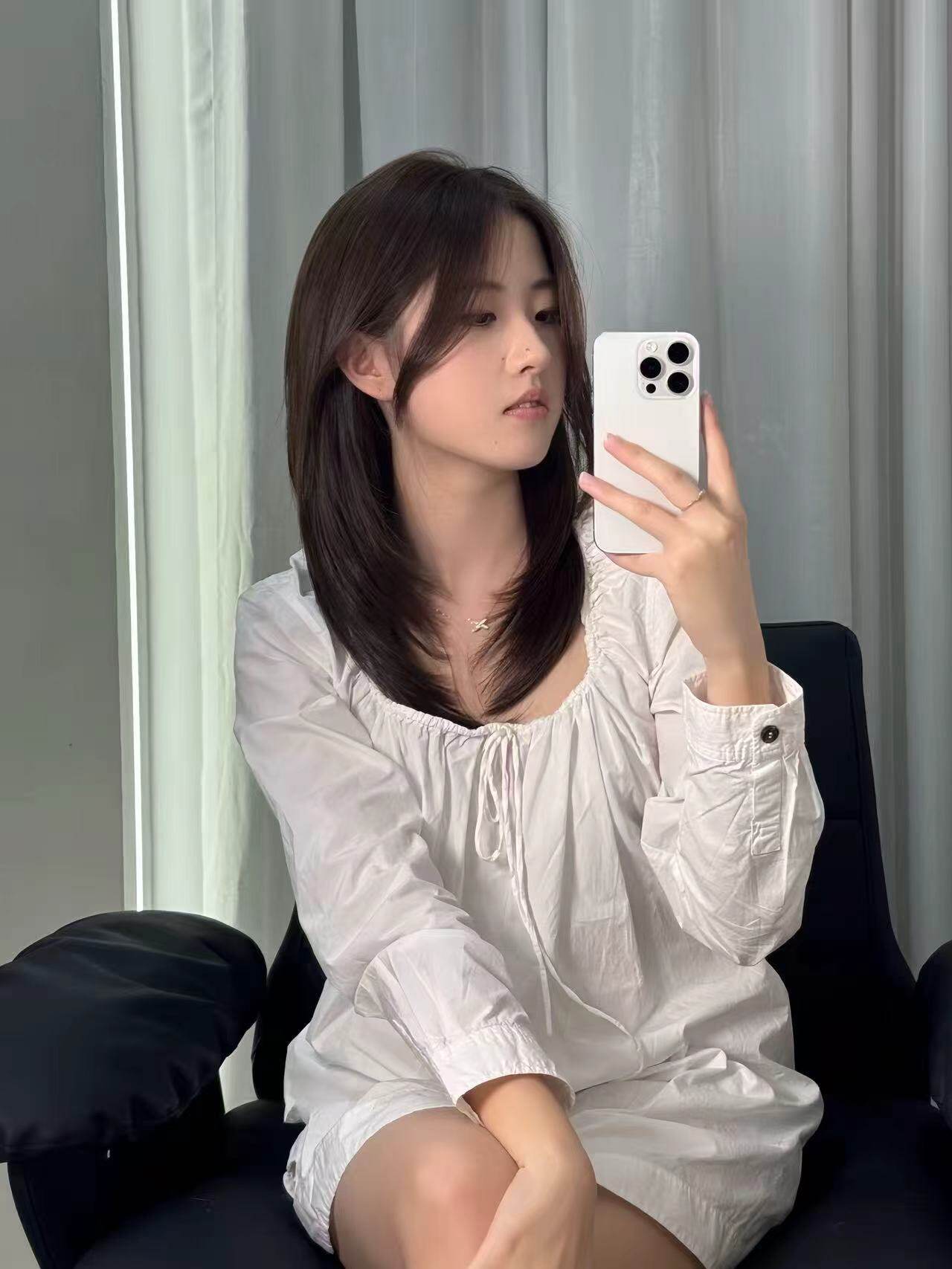 唯俏真人发丝全头套假发 层次感偏分锁骨发设计 随意分缝自然逼真