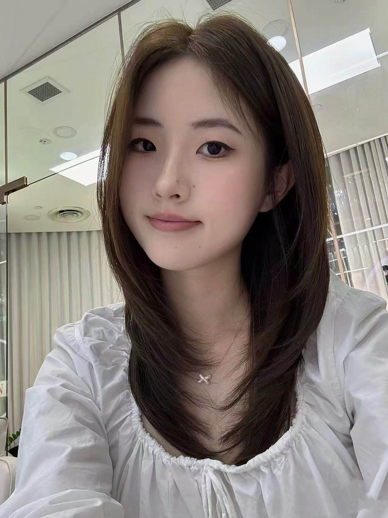 唯俏真人发丝全头套假发 层次感偏分锁骨发设计 随意分缝自然逼真