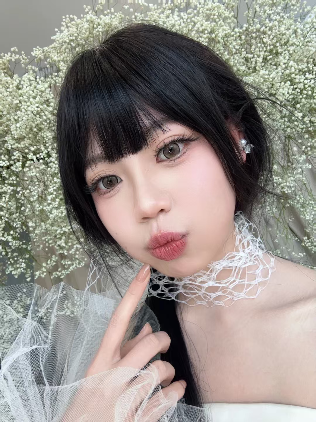 真我黑长直漫画齐刘海假发套 全真发整顶设计 自然隐形无痕贴合 长发飘逸顺滑