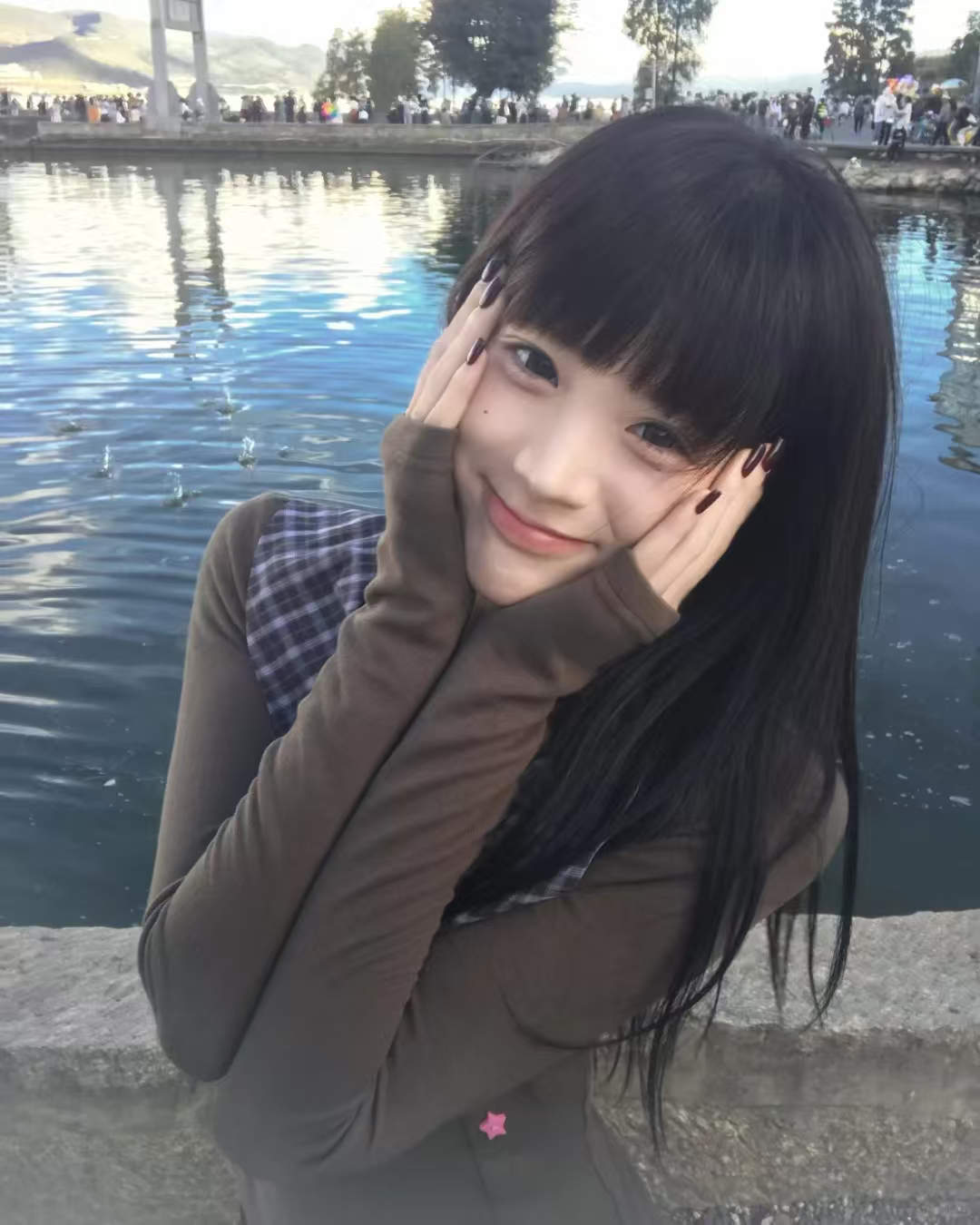 真我黑长直漫画齐刘海假发套 全真发整顶设计 自然隐形无痕贴合 长发飘逸顺滑
