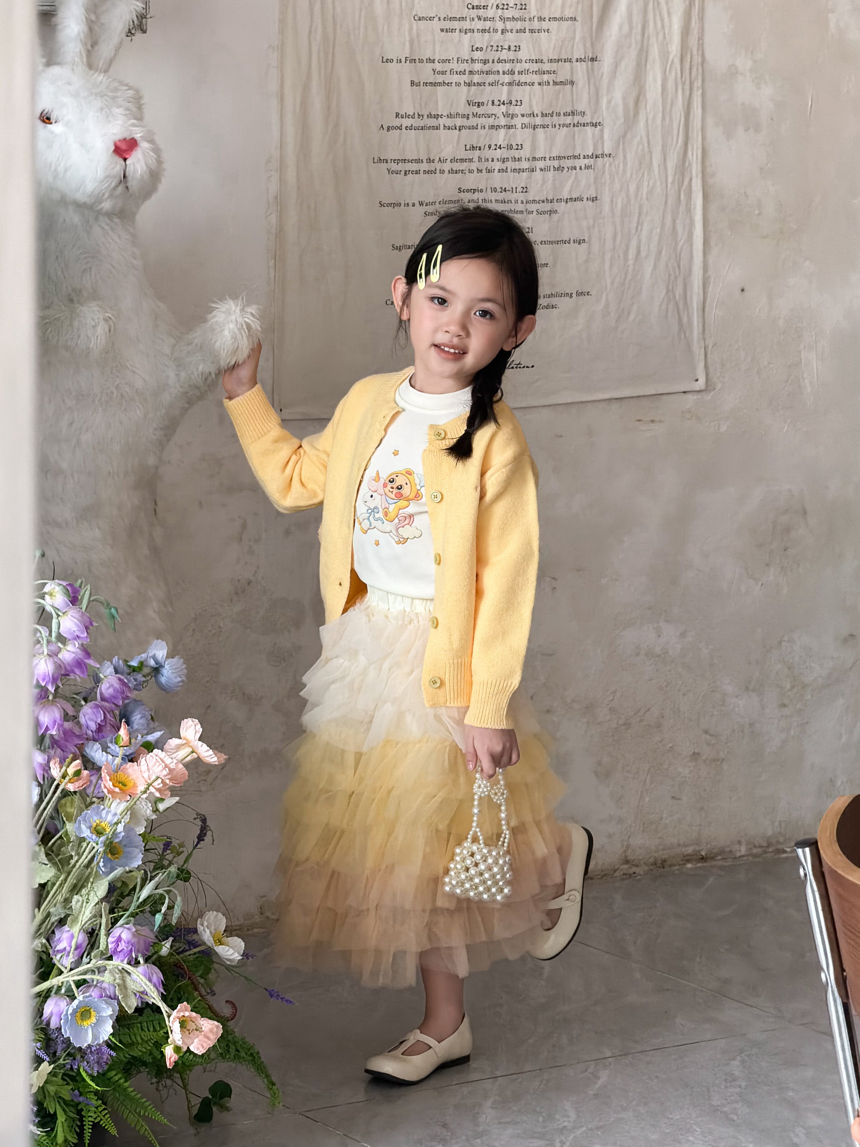 Customer photo for White Heart-Pony Top, 110cm