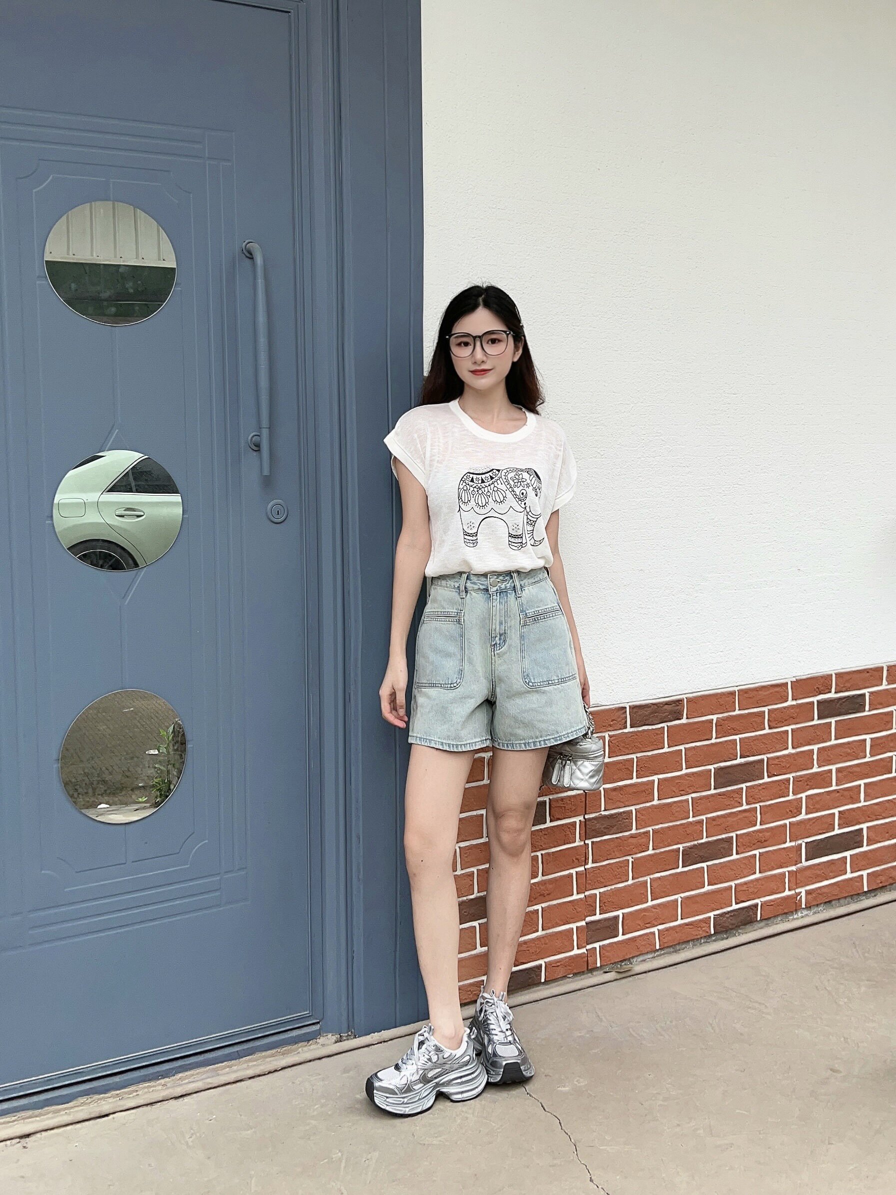 迪丽热巴同款骆驼银月老爹鞋 厚底增高拉长比例 银色系未来感十足