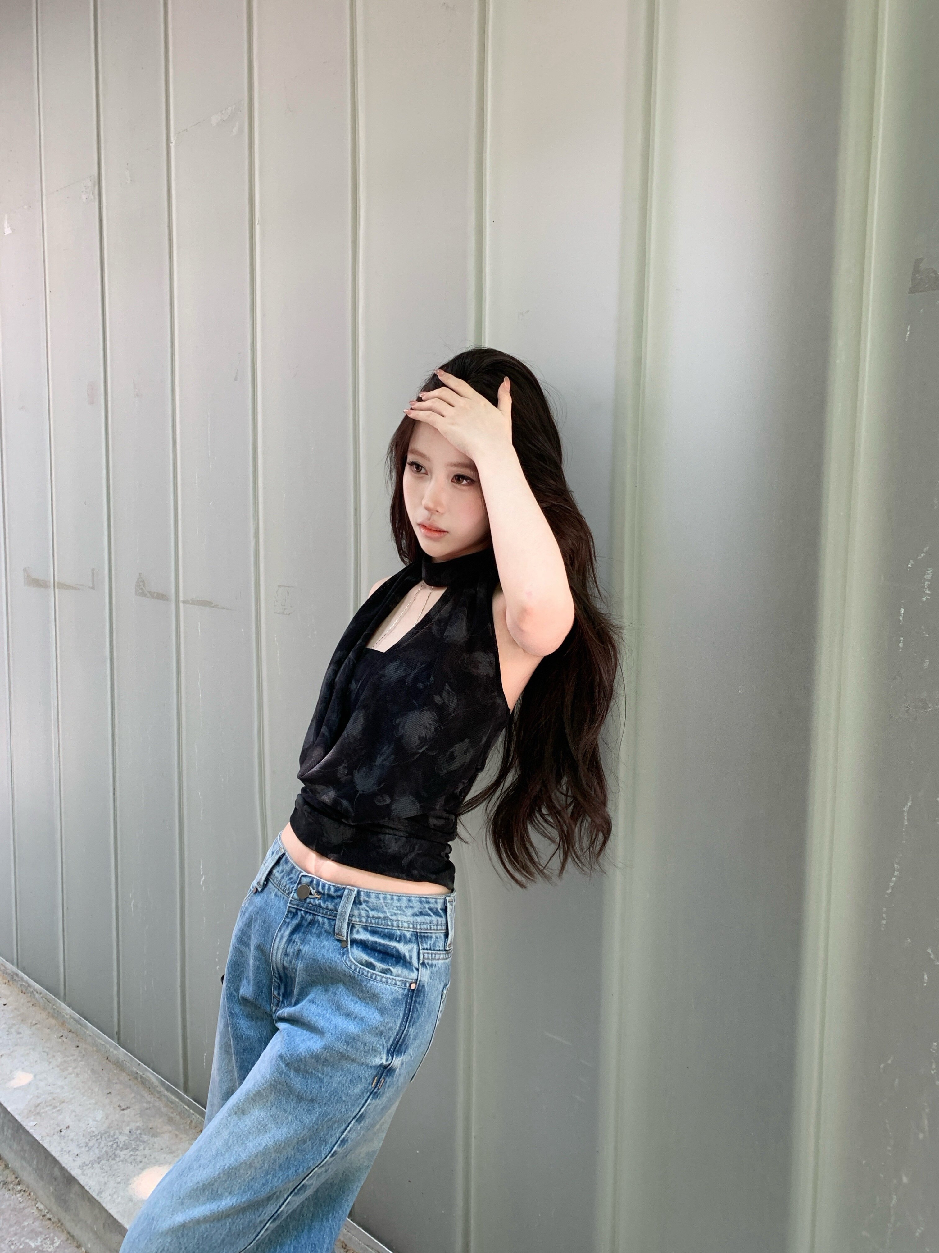 VIAPITTI夏季爆款链条荡领挂脖背心 收腰修身显瘦百搭 辣妹风与设计感并存