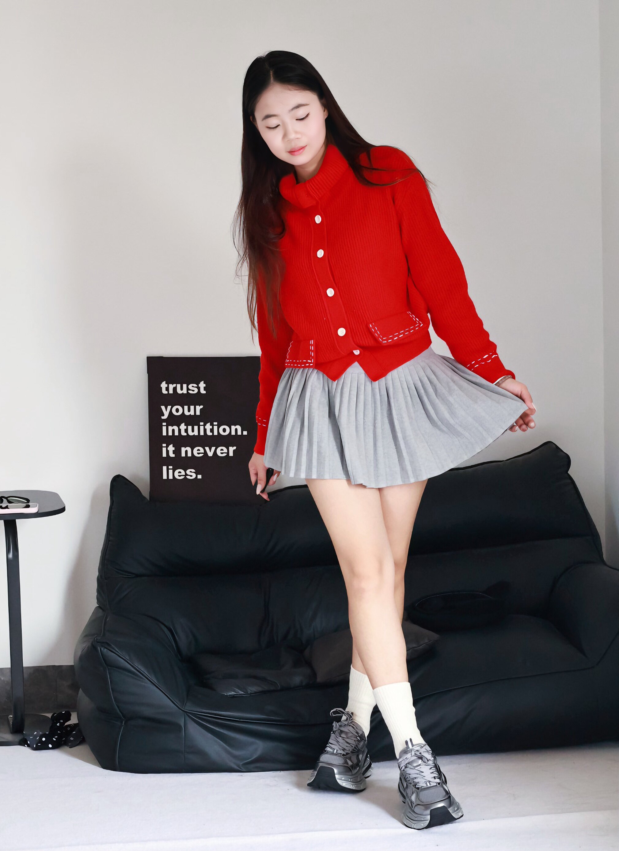 迪丽热巴同款骆驼银月老爹鞋 厚底增高拉长比例 银色系未来感十足