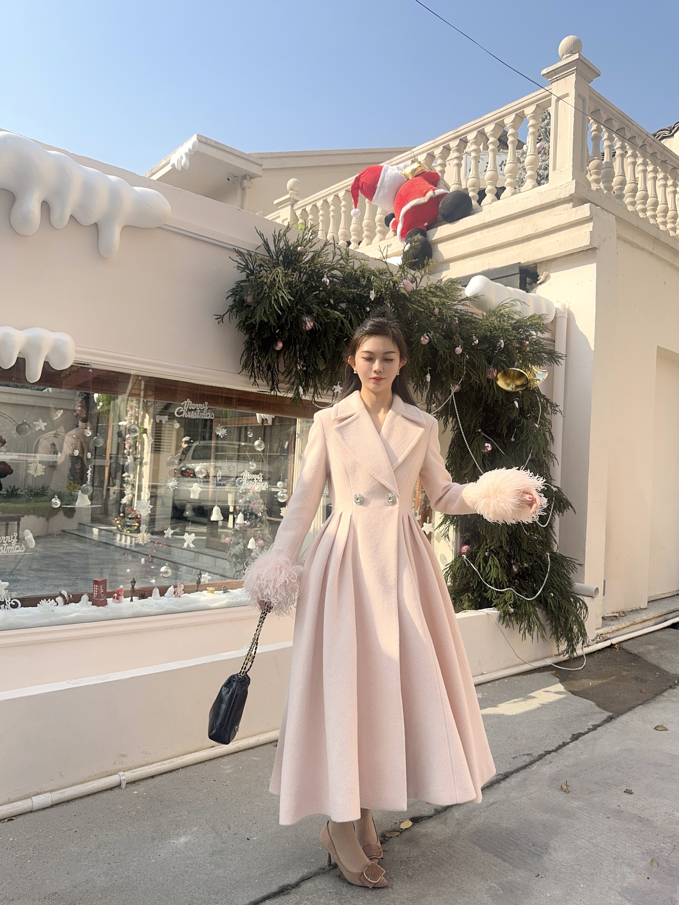 徐如蓝同款Maison Wester冬季千金风大衣，毛呢双面呢H型廓形不挑身材